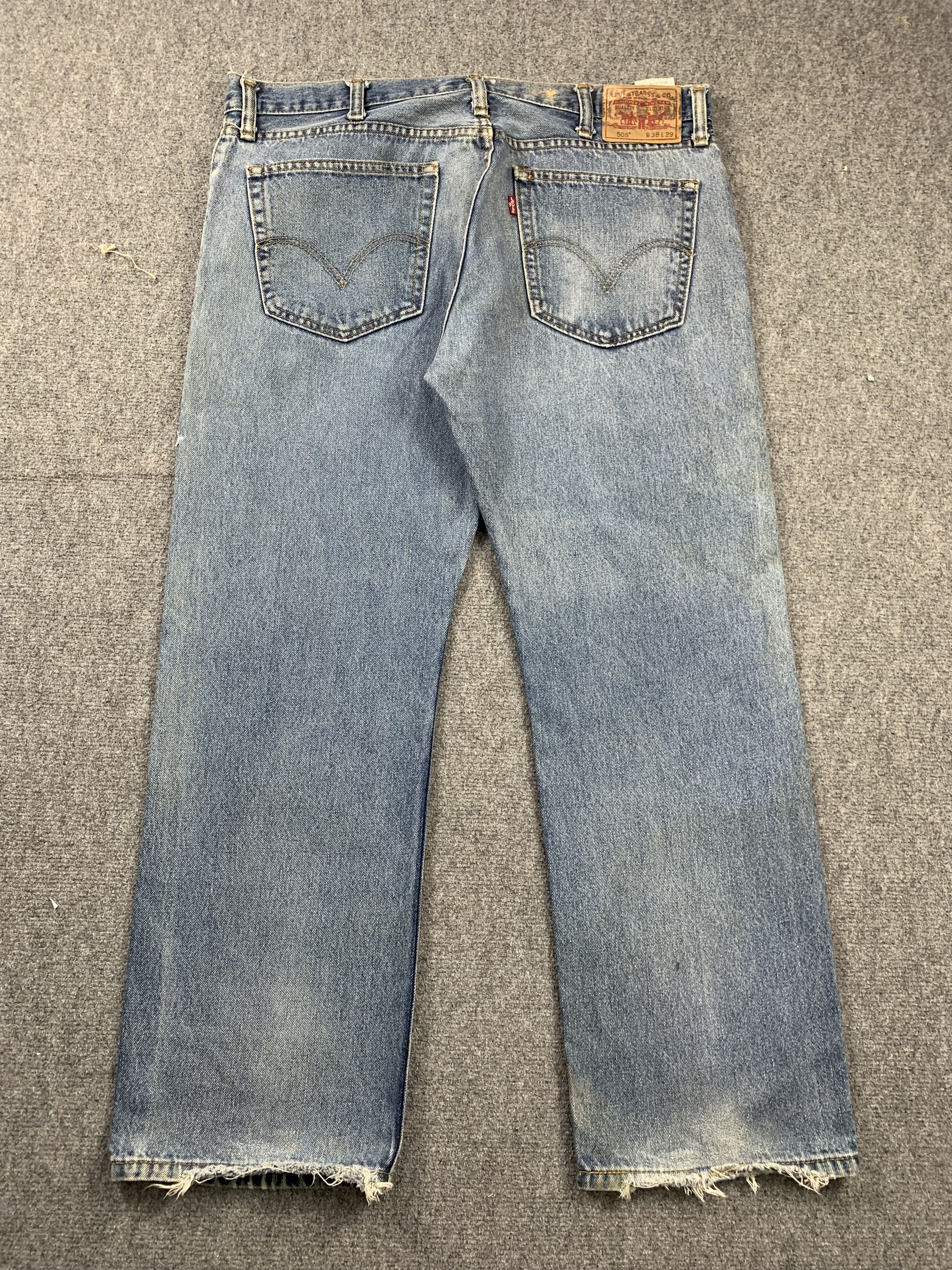 Levi's Vintage Levis 505 Faded Blue Jeans DP2150 Size US 37 - 2 Thumbnail