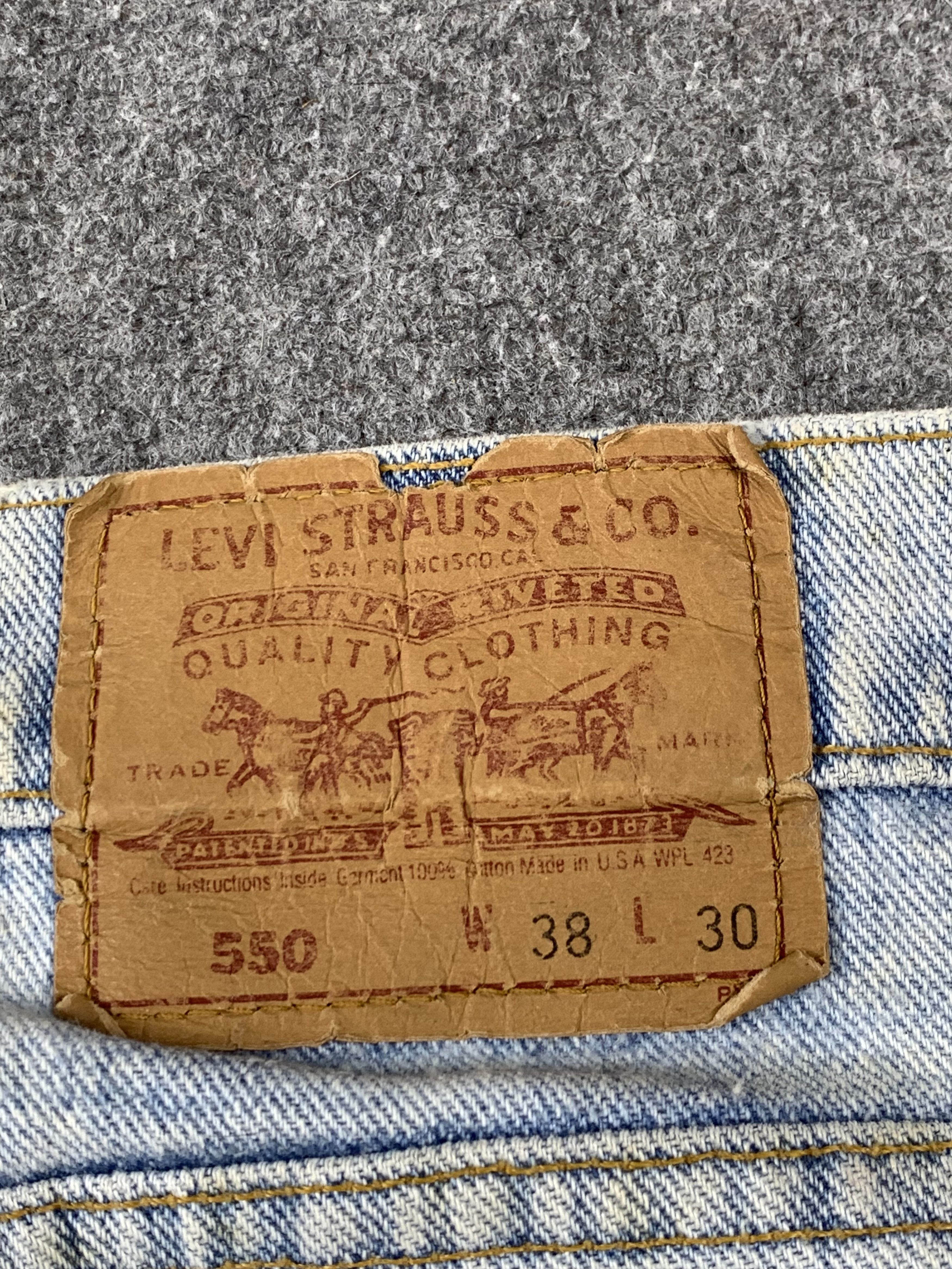 Levi's Vintage 90s Levis 550 Light Wash Jeans DP2151 Size US 36 / EU 52 - 5 Thumbnail