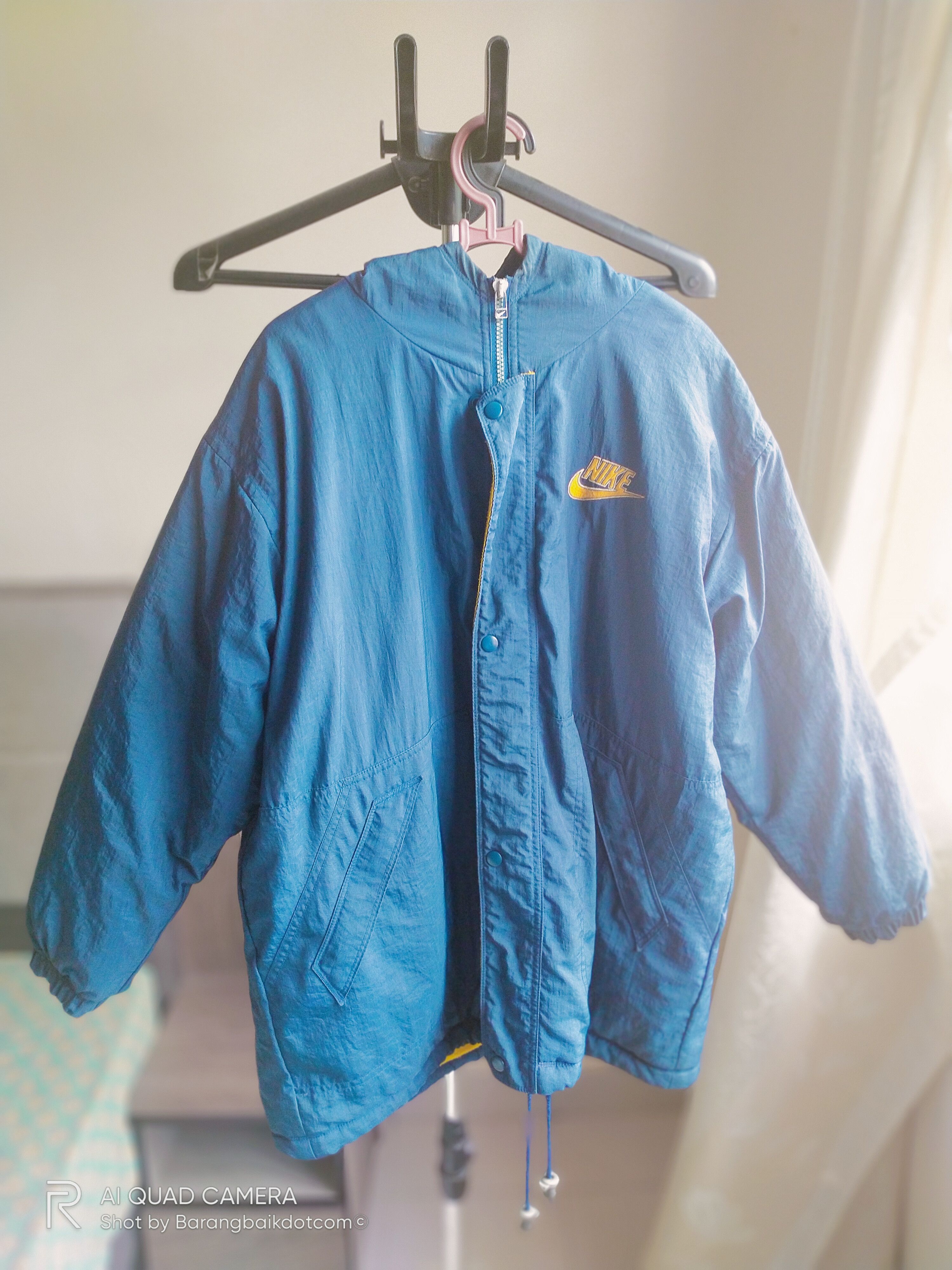 Nike × Vintage Vintage 90s Nike big swoosh embroidery hoodie size M Size US M / EU 48-50 / 2 - 2 Thumbnail