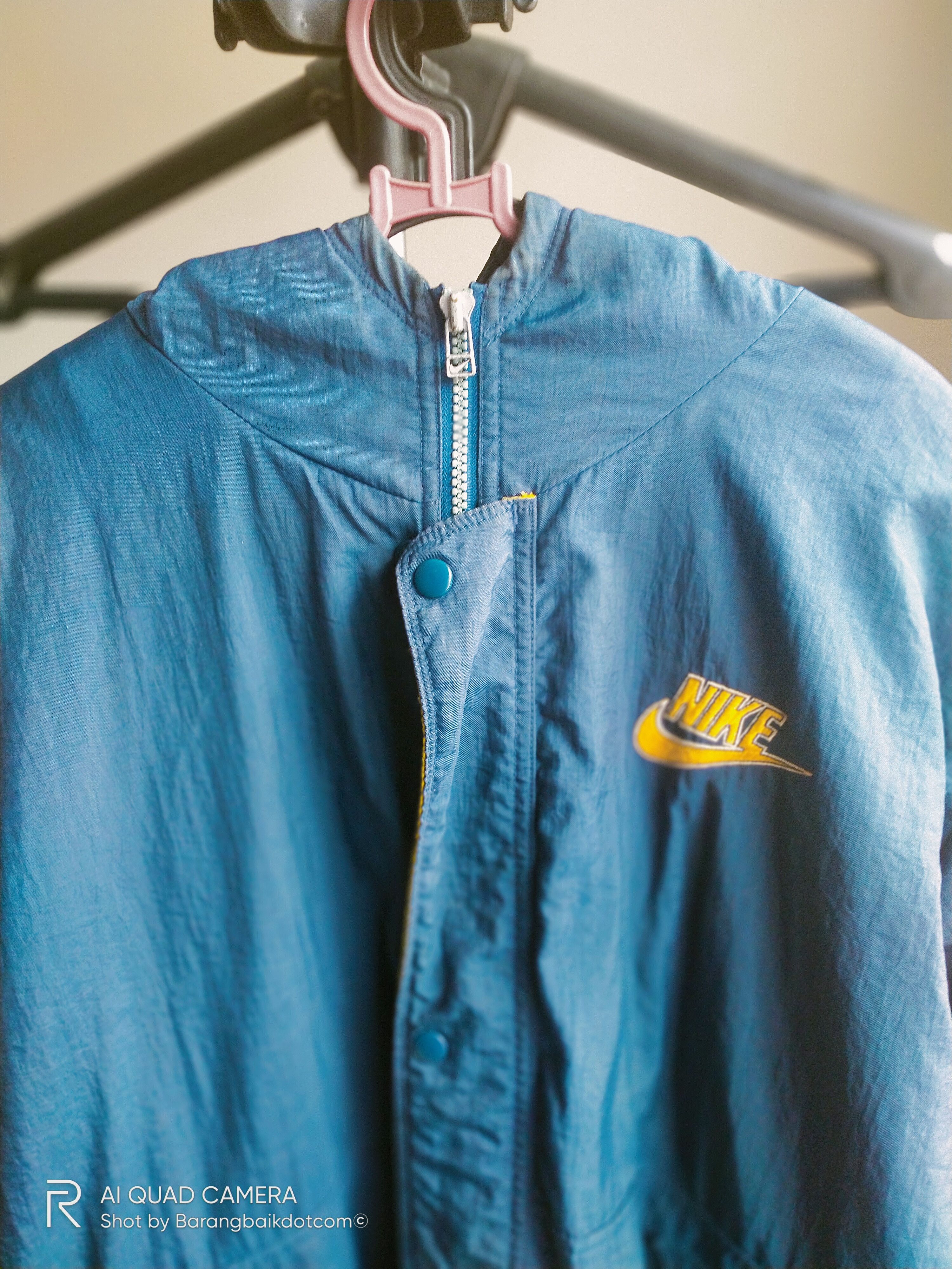 Nike × Vintage Vintage 90s Nike big swoosh embroidery hoodie size M Size US M / EU 48-50 / 2 - 3 Thumbnail