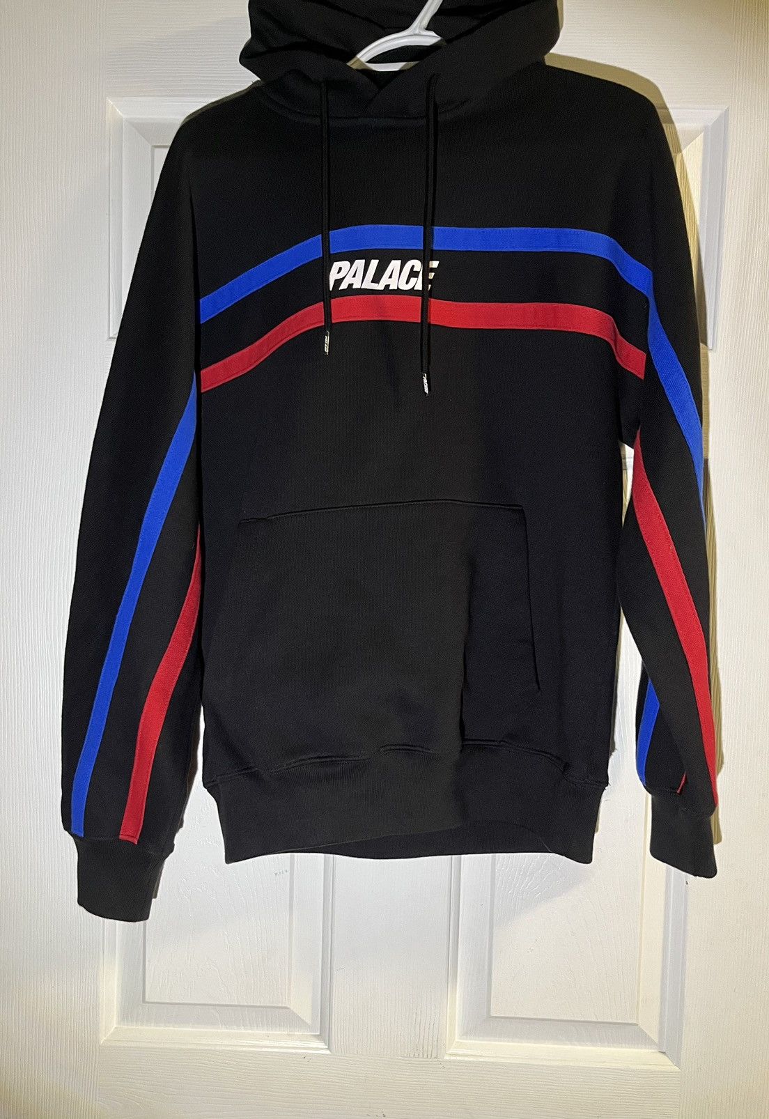 New w o Tags Palace Mens Black S Line Logo Hoodie Sweatshirt Tops