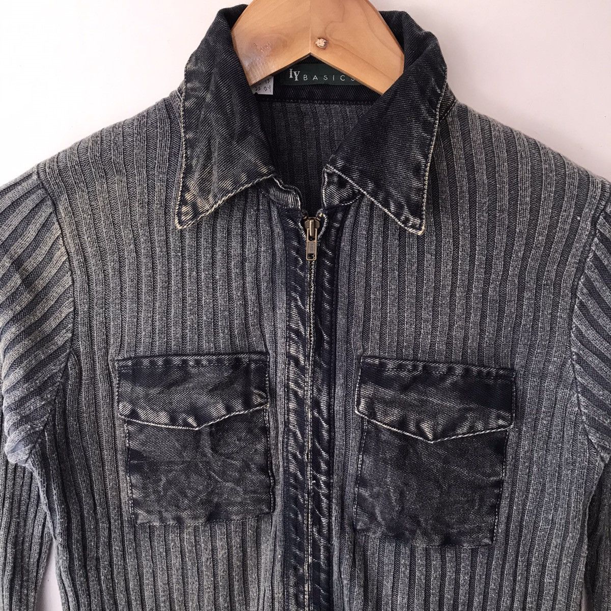 If Six Was Nine × Japanese Brand × Tornado Mart IY BASICS JAPANESE KNIT INDIGO PUNK WOMEN JACKET Size M / US 6-8 / IT 42-44 - 2 Thumbnail