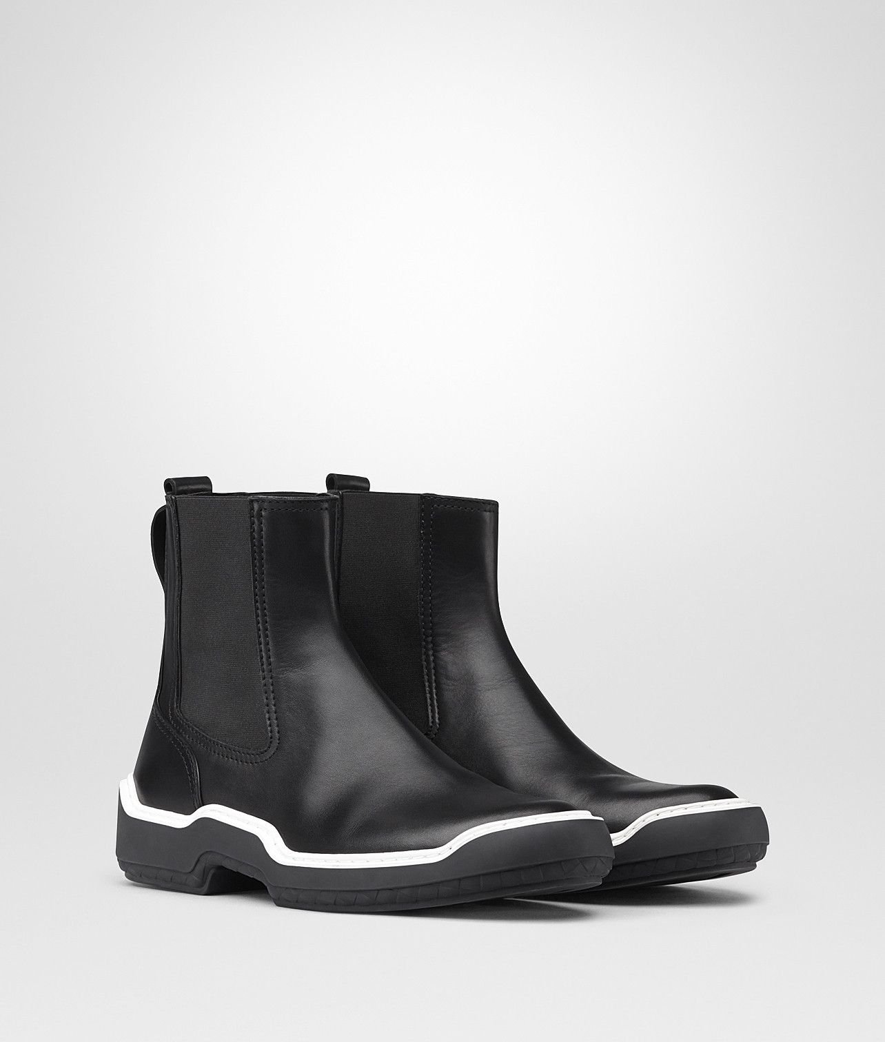 Bottega Veneta Bottega Veneta Ankle Boots Black White sz 40 Size US 7 / EU 40 - 1 Thumbnail
