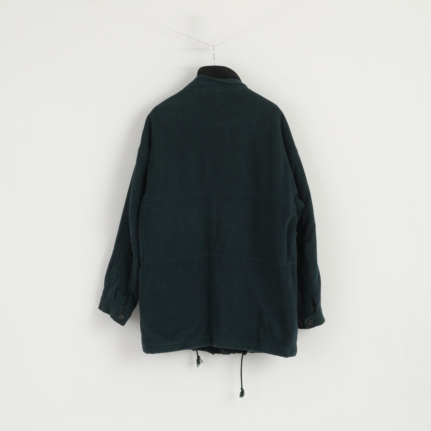 Daniel Wellington Wellington Men 44 L Coat Bottle Green Wool Cashmere 7121 Size US L / EU 52-54 / 3 - 8 Thumbnail