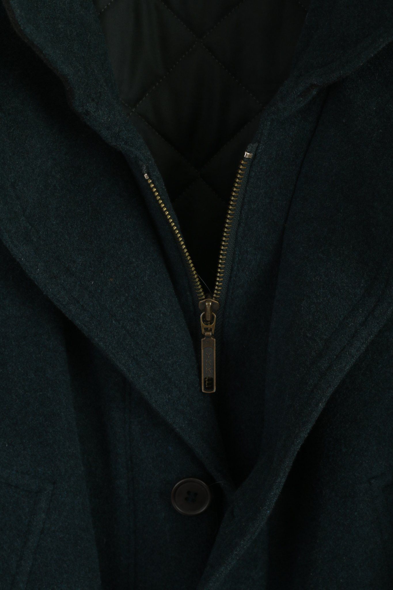 Daniel Wellington Wellington Men 44 L Coat Bottle Green Wool Cashmere 7121 Size US L / EU 52-54 / 3 - 5 Thumbnail