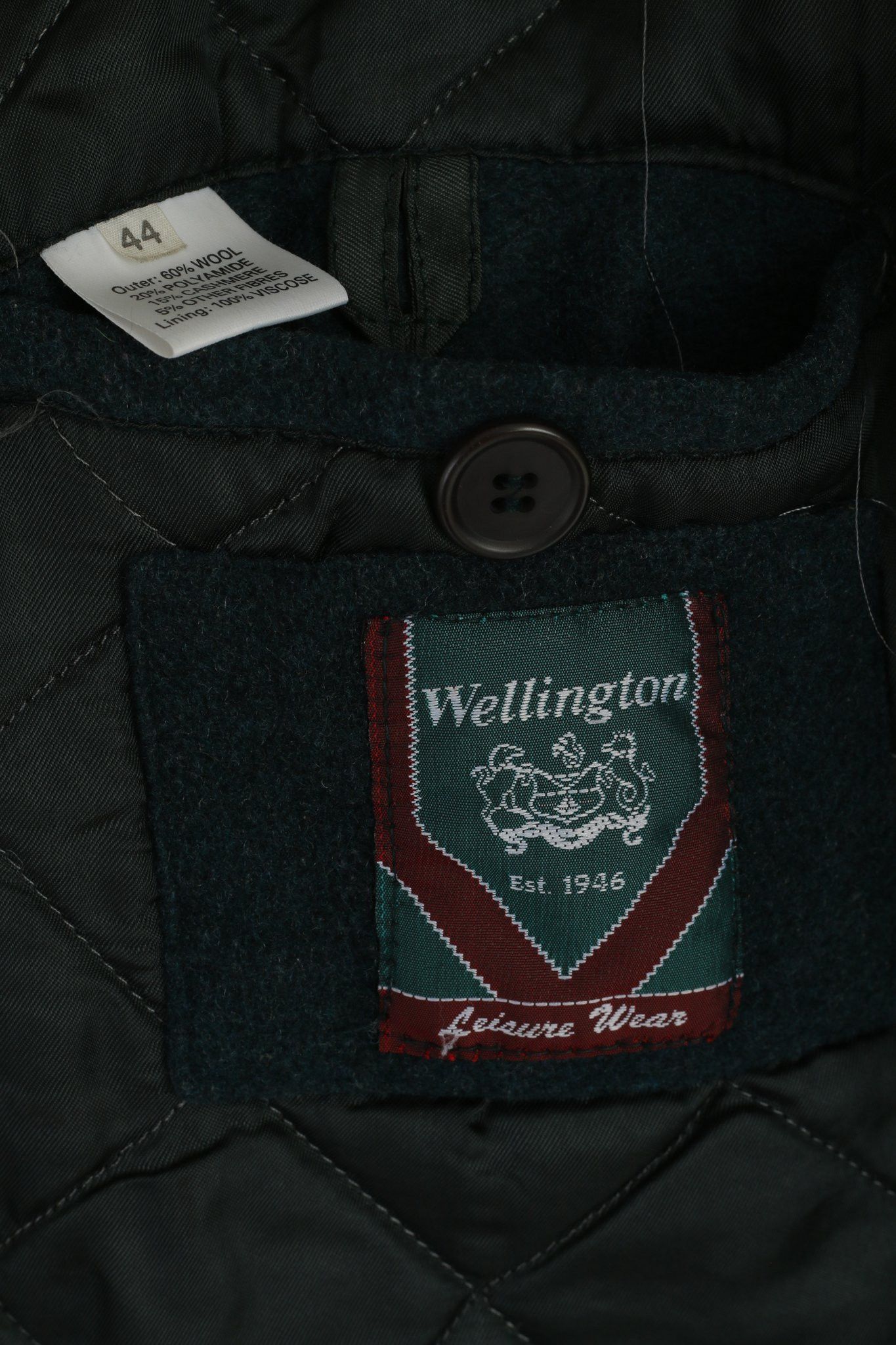 Daniel Wellington Wellington Men 44 L Coat Bottle Green Wool Cashmere 7121 Size US L / EU 52-54 / 3 - 6 Thumbnail
