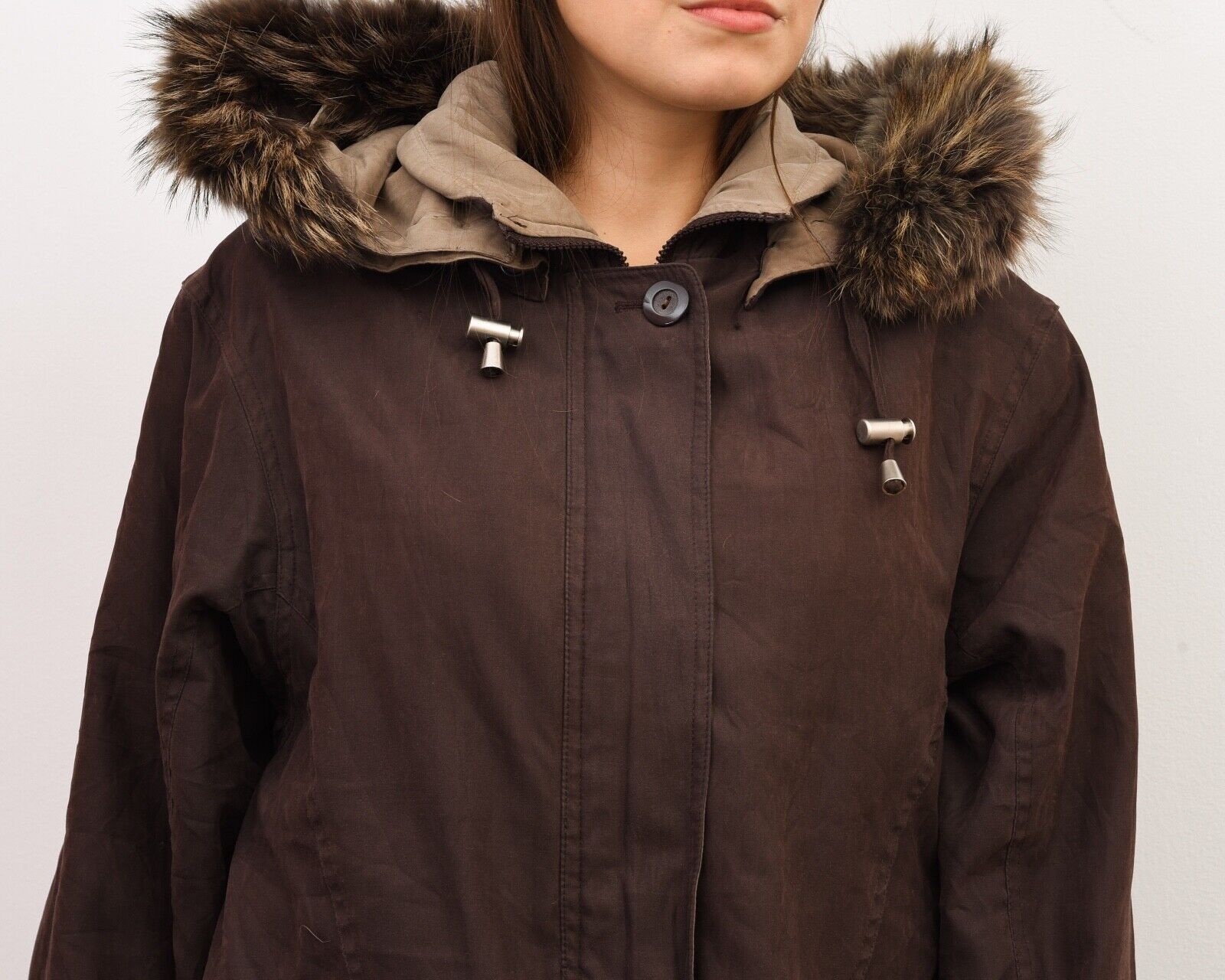 London Fog × Vintage Women M Parka Jacket Coat Slightly Insulate Removable Hood Size M / US 6-8 / IT 42-44 - 5 Thumbnail