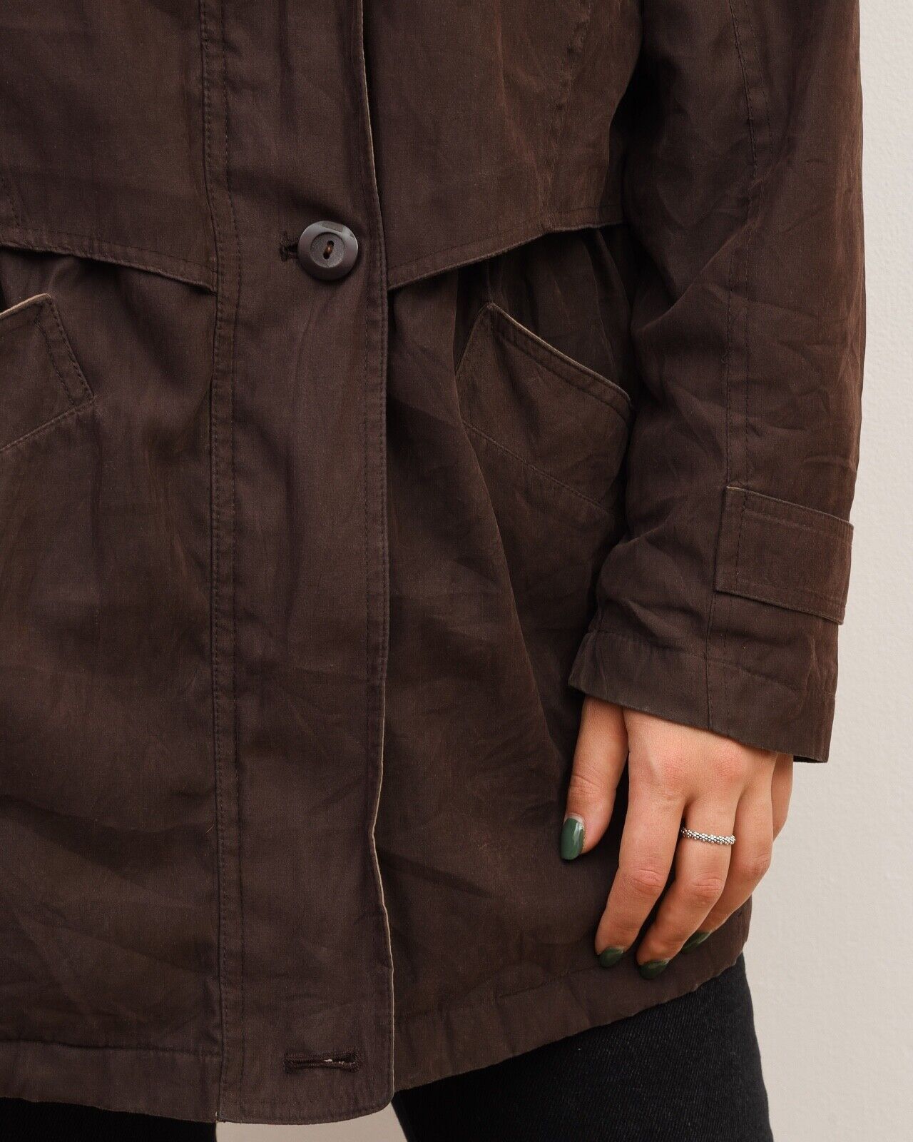 London Fog × Vintage Women M Parka Jacket Coat Slightly Insulate Removable Hood Size M / US 6-8 / IT 42-44 - 6 Thumbnail