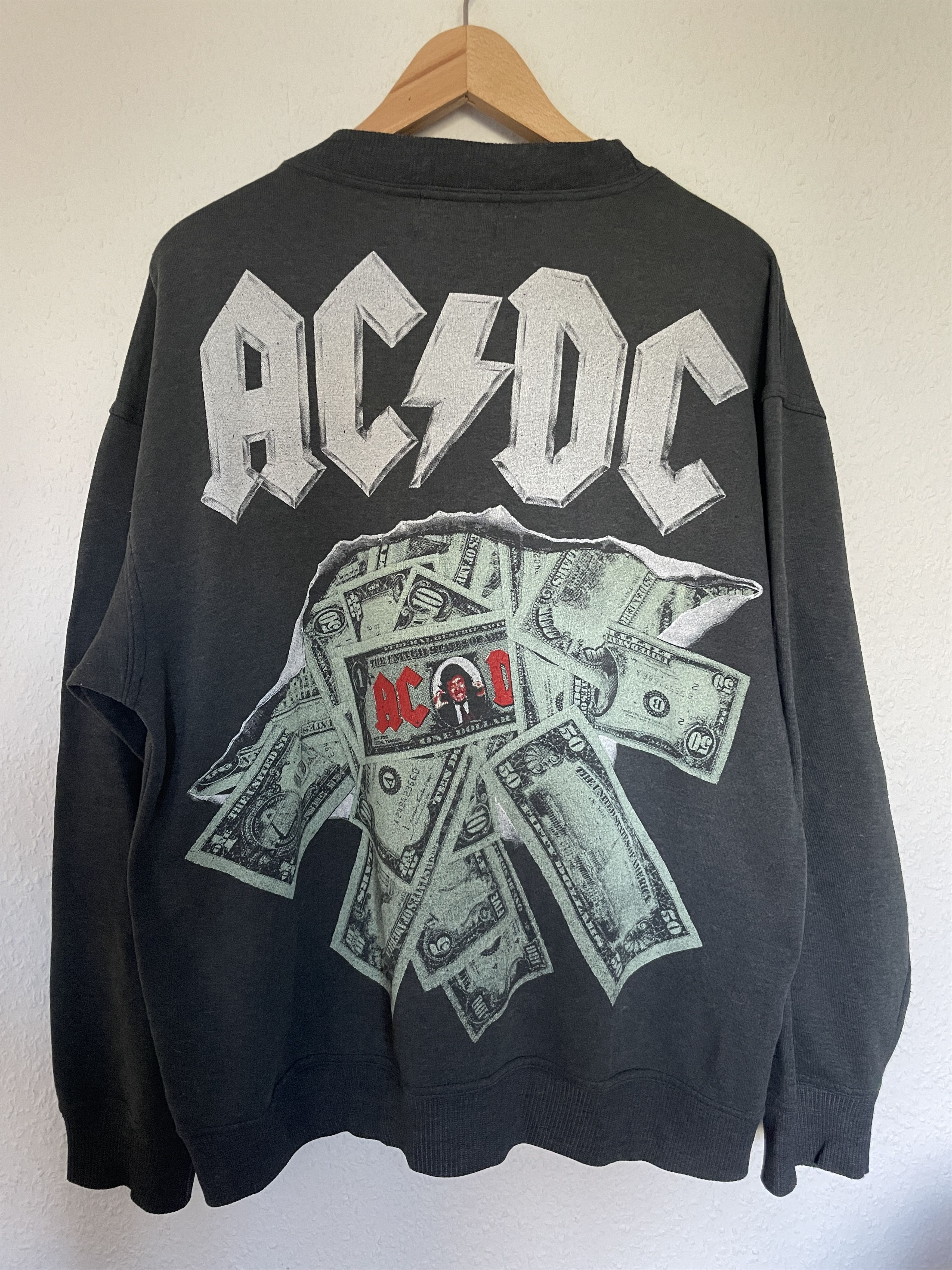 Vintage rare 90s AC DC AC/DC Big Gun Sweatshirt T-shirt