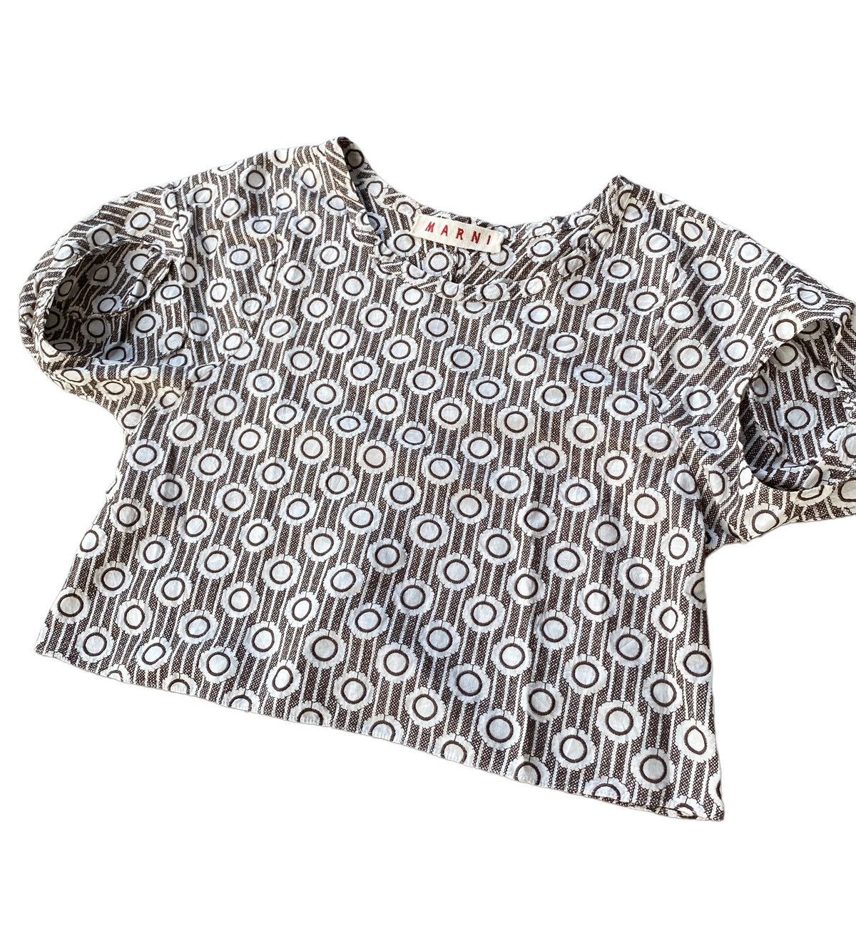 Marni Marni Polka Dot Crop Blouse Size S / US 4 / IT 40 - 6 Thumbnail