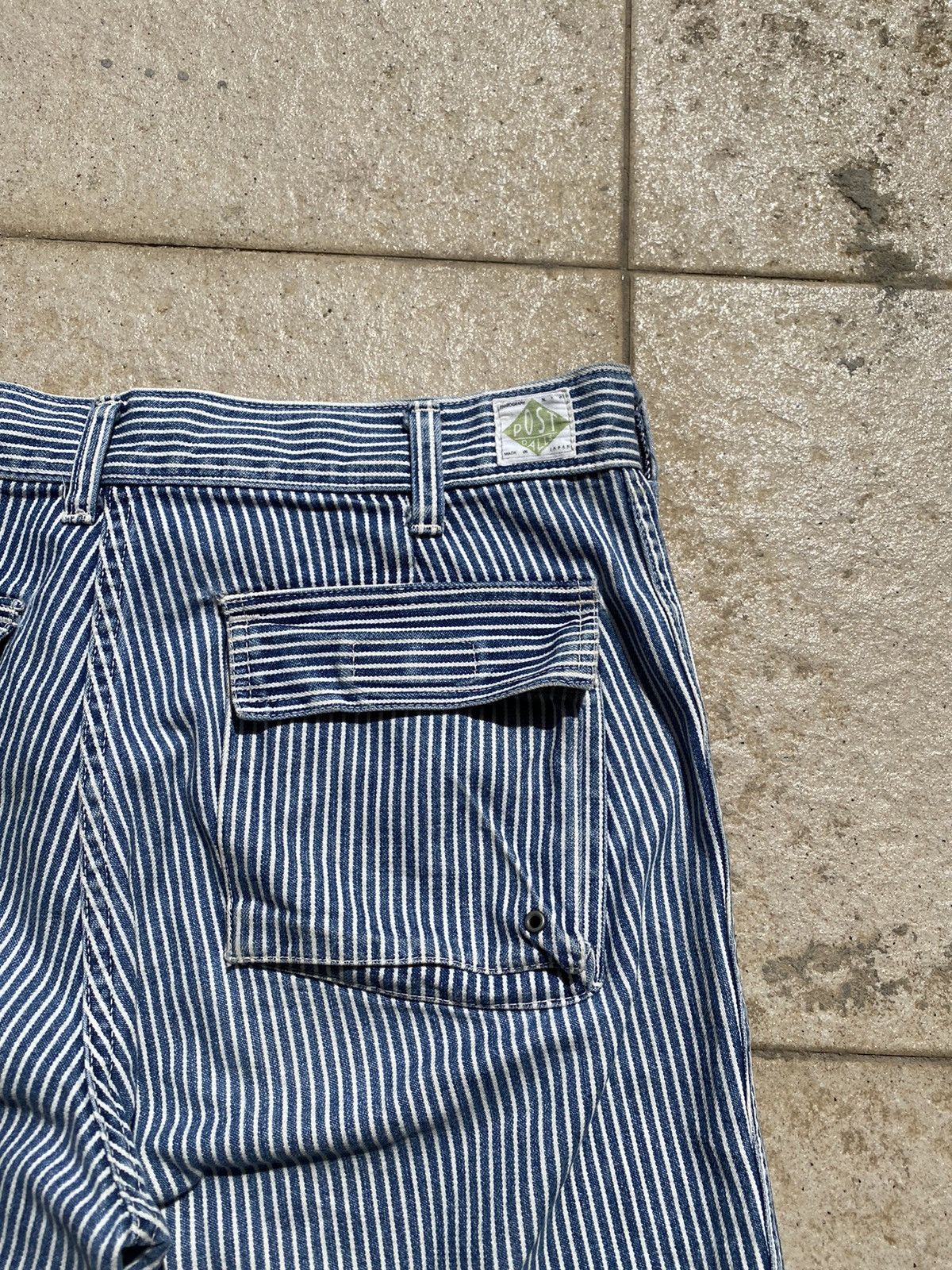 Japanese Brand × Post Overalls 💥POST OVERALLS “Double Knees” Hickory Stripe Bush Pant Size US 30 / EU 46 - 13 Thumbnail