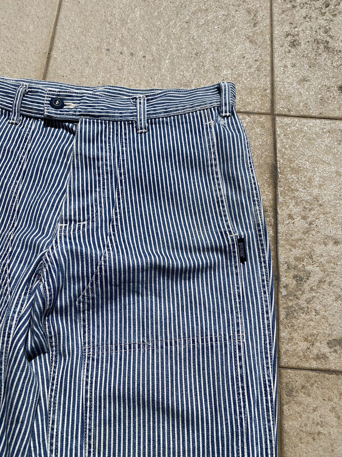 Japanese Brand × Post Overalls 💥POST OVERALLS “Double Knees” Hickory Stripe Bush Pant Size US 30 / EU 46 - 4 Thumbnail