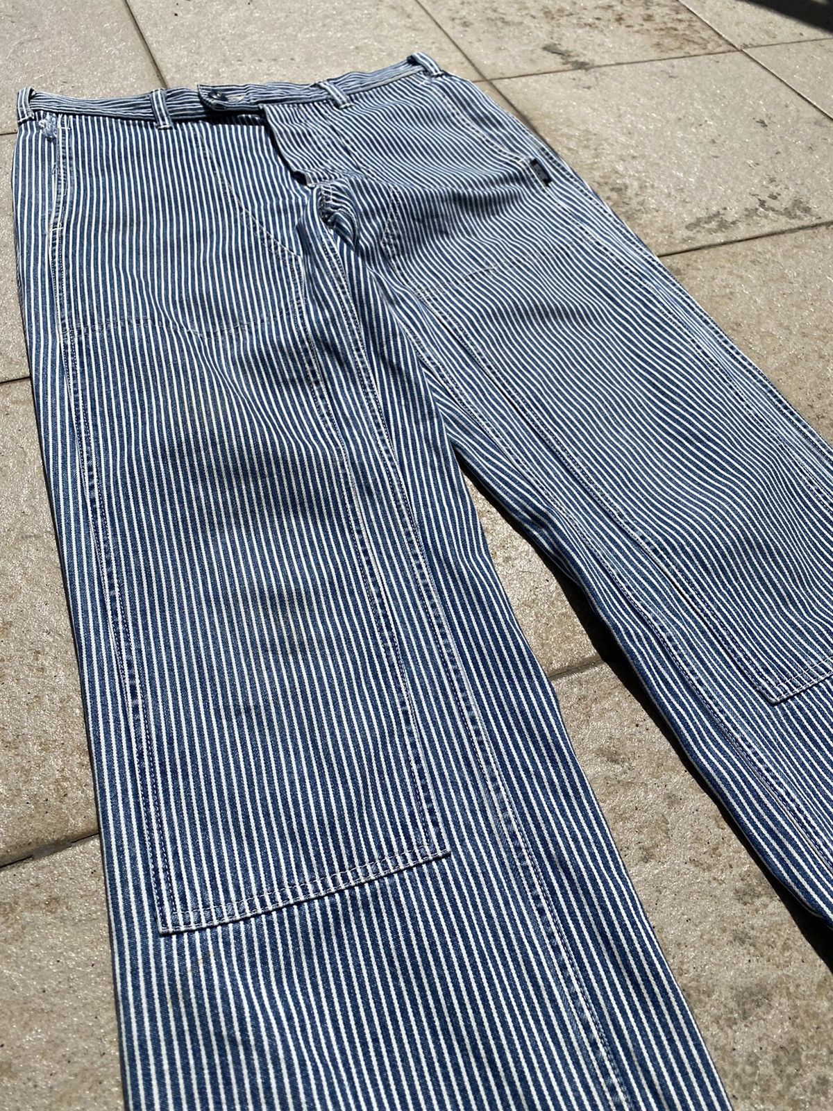 Japanese Brand × Post Overalls 💥POST OVERALLS “Double Knees” Hickory Stripe Bush Pant Size US 30 / EU 46 - 6 Thumbnail