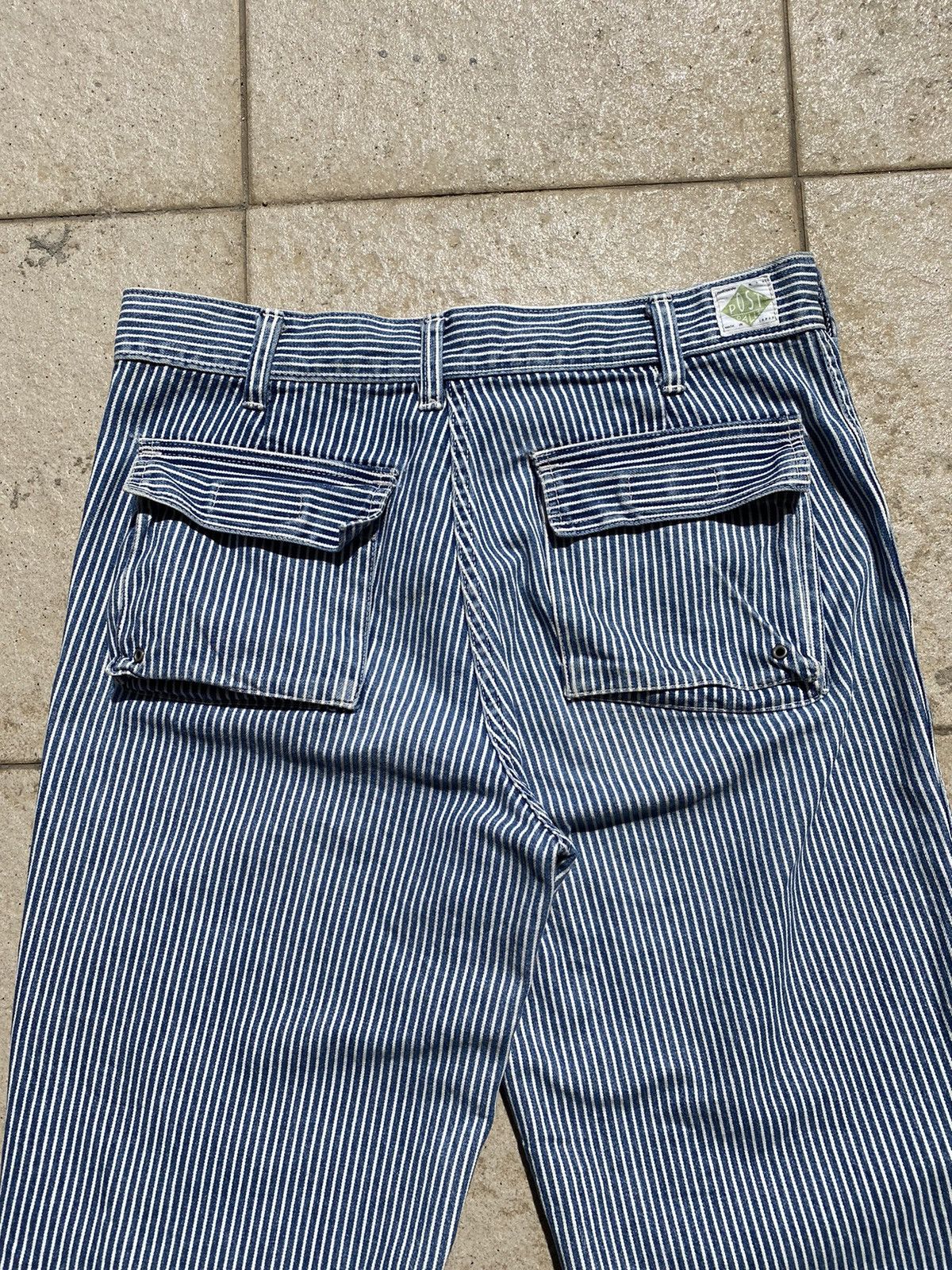 Japanese Brand × Post Overalls 💥POST OVERALLS “Double Knees” Hickory Stripe Bush Pant Size US 30 / EU 46 - 12 Thumbnail