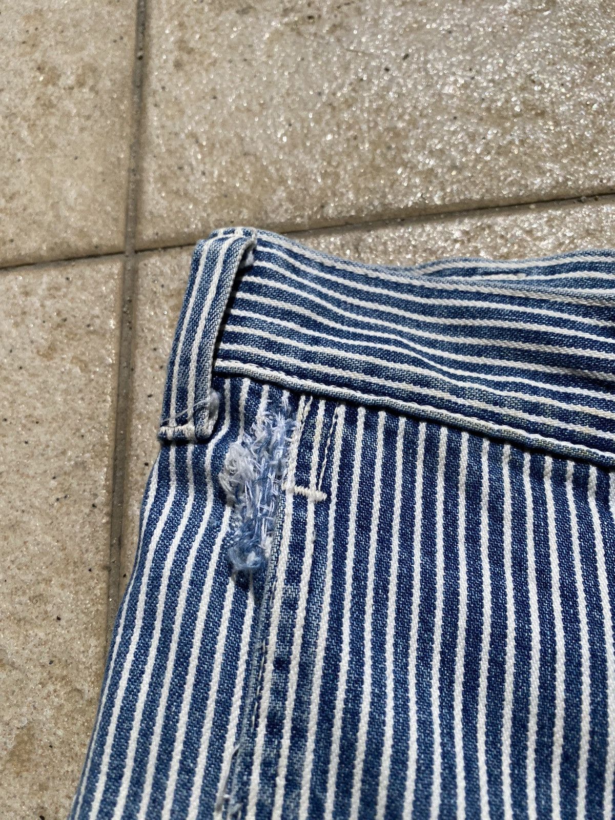 Japanese Brand × Post Overalls 💥POST OVERALLS “Double Knees” Hickory Stripe Bush Pant Size US 30 / EU 46 - 10 Thumbnail
