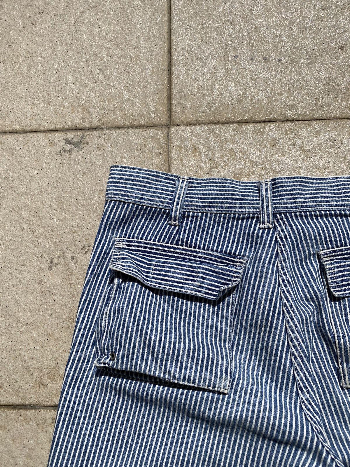 Japanese Brand × Post Overalls 💥POST OVERALLS “Double Knees” Hickory Stripe Bush Pant Size US 30 / EU 46 - 15 Thumbnail
