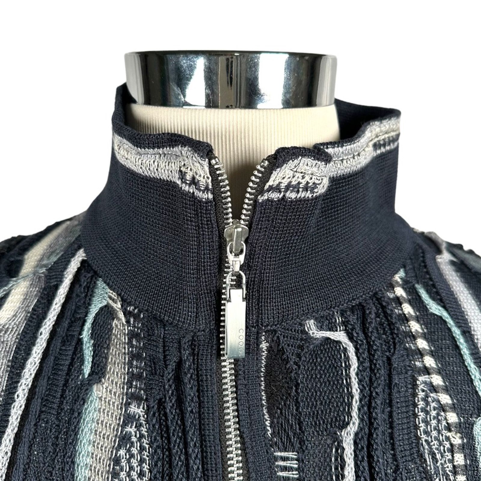 Coogi Coogi Full Zip Sweater Blue Gray Black Australia Vintage M Size US M / EU 48-50 / 2 - 5 Thumbnail