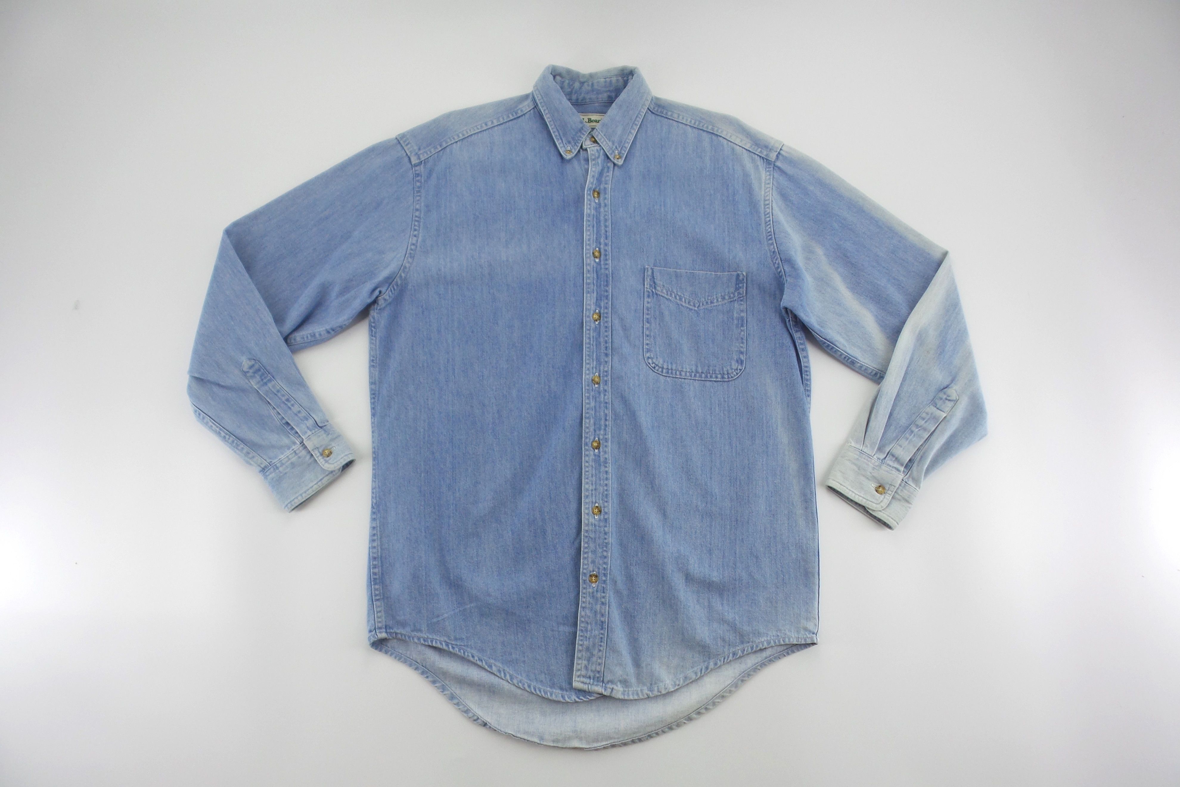 L.L. Bean × Vintage L.L. Bean Single Pocket Button Ups Shirts Size US M / EU 48-50 / 2 - 1 Thumbnail