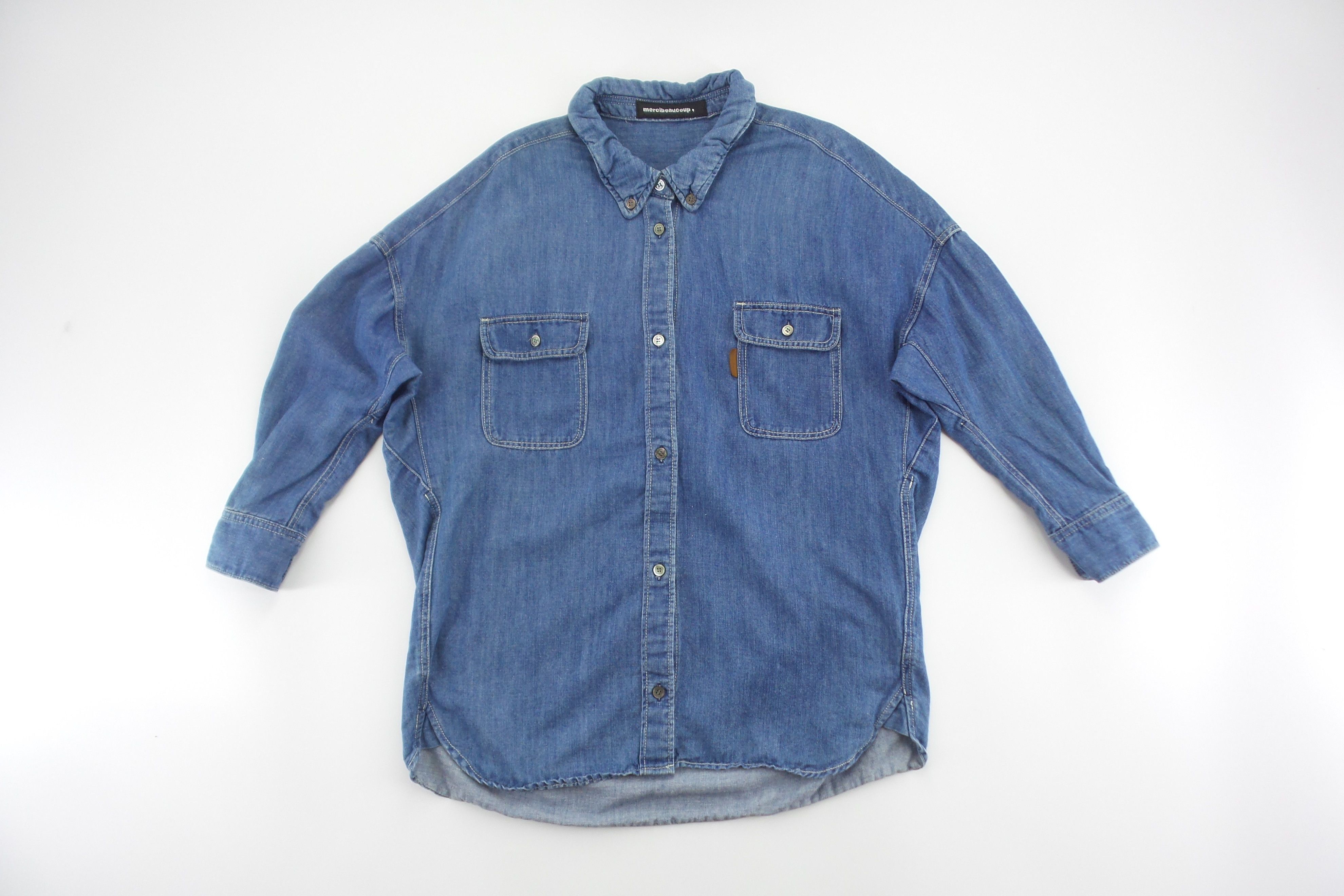 Japanese Brand × mercibeaucoup FOR HER Mercibeaucoup Button Ups Denim Shirts Size US S / EU 44-46 / 1 - 1 Thumbnail