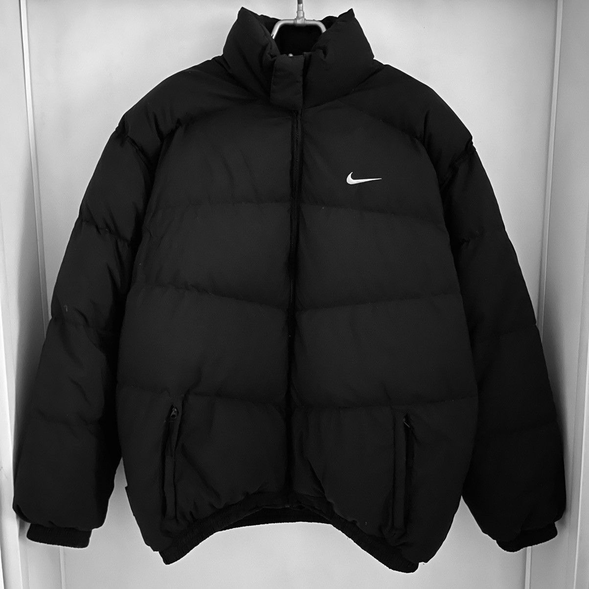 Nike Streetwear Vintage Vintage Nike Feather Down Black Puffer Jacket Grailed