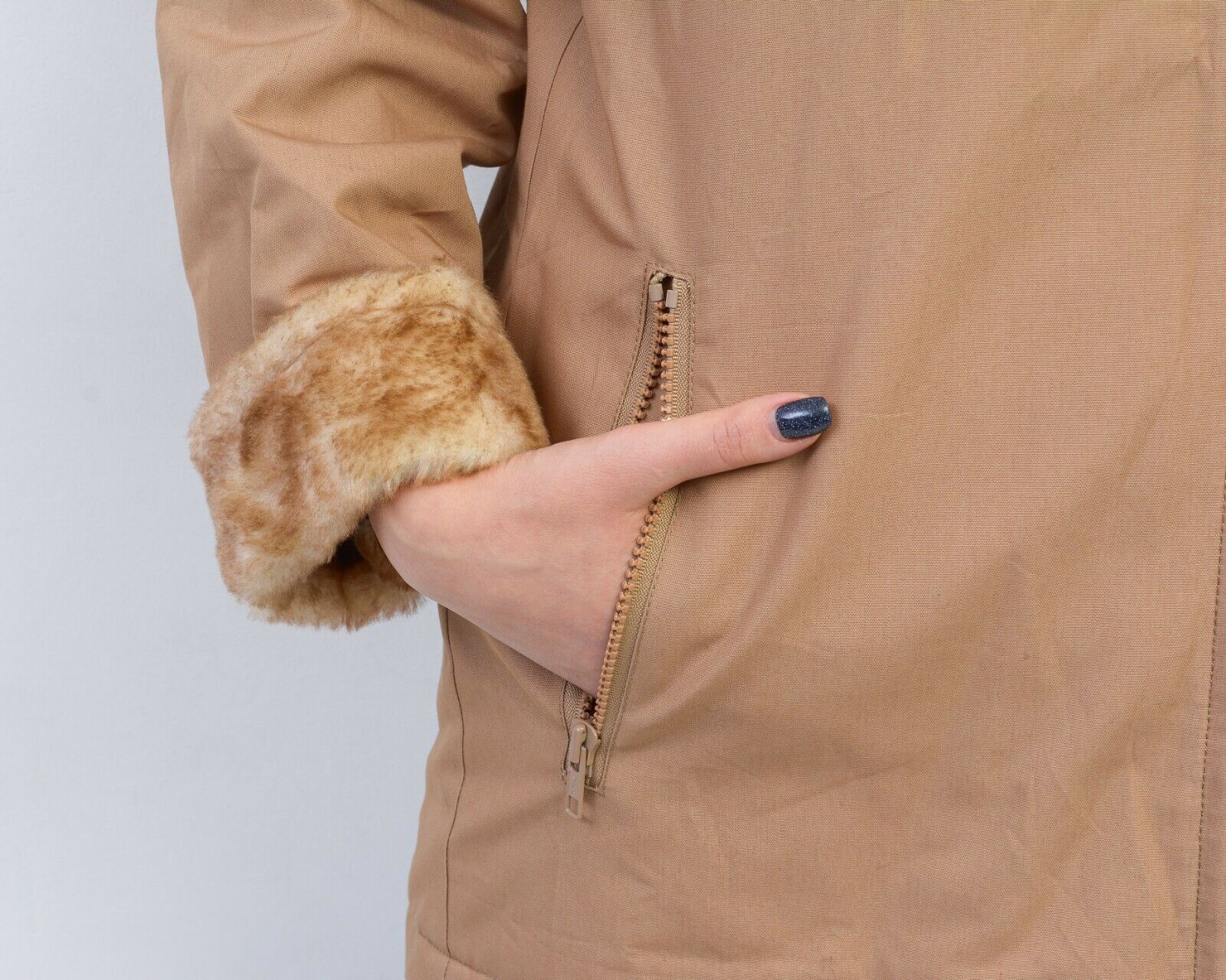 London Fog × Vintage Women's Parka Jacket Coat Faux Fur Insulate Hooded Zip Up Size S / US 4 / IT 40 - 6 Thumbnail
