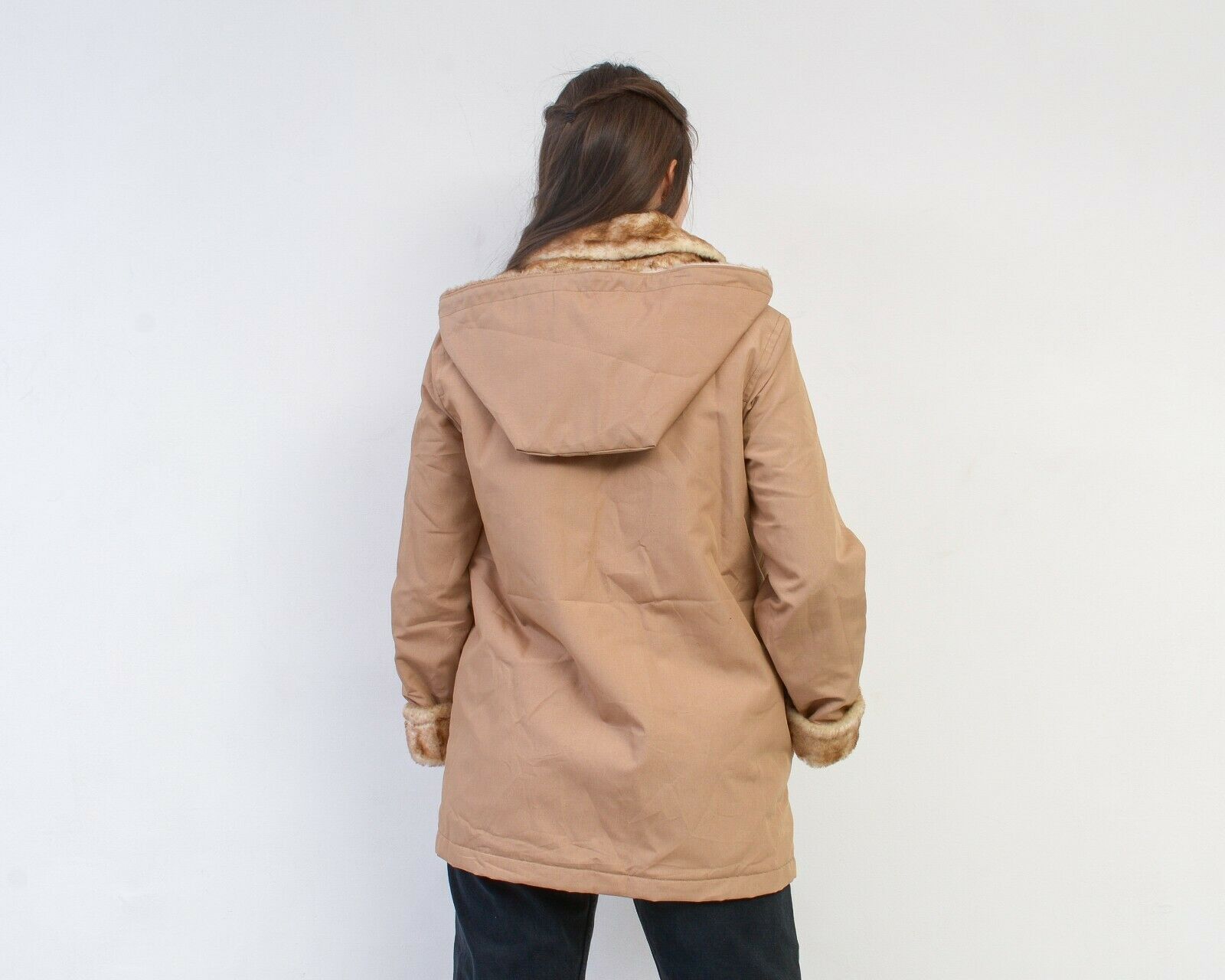 London Fog × Vintage Women's Parka Jacket Coat Faux Fur Insulate Hooded Zip Up Size S / US 4 / IT 40 - 4 Thumbnail