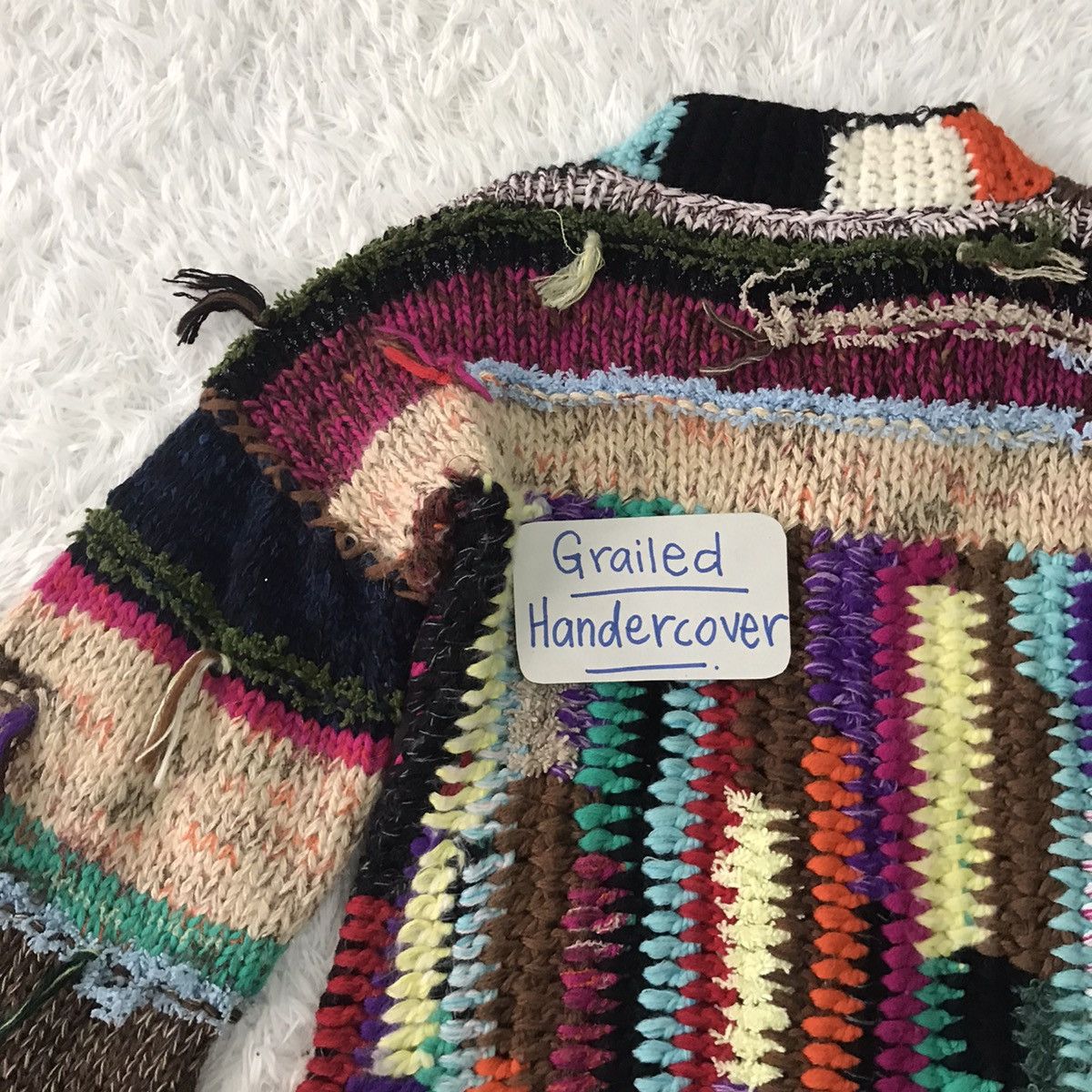 Japanese Brand Rare Coloured Cabel Knitwear Patchwork Jacket Size US S / EU 44-46 / 1 - 12 Thumbnail
