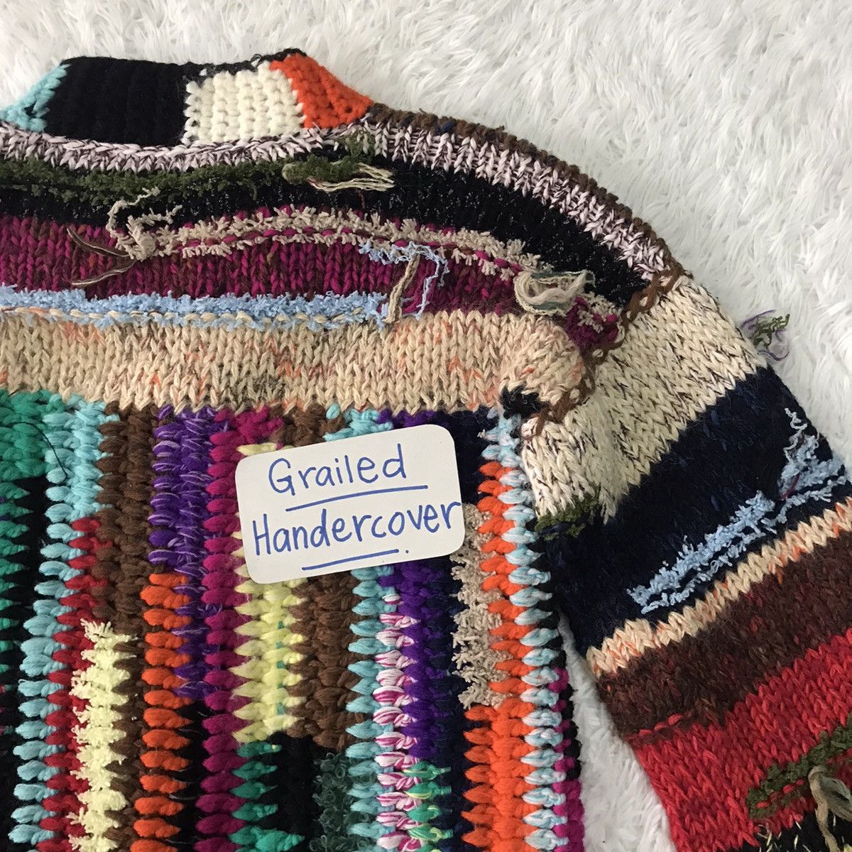 Japanese Brand Rare Coloured Cabel Knitwear Patchwork Jacket Size US S / EU 44-46 / 1 - 11 Thumbnail