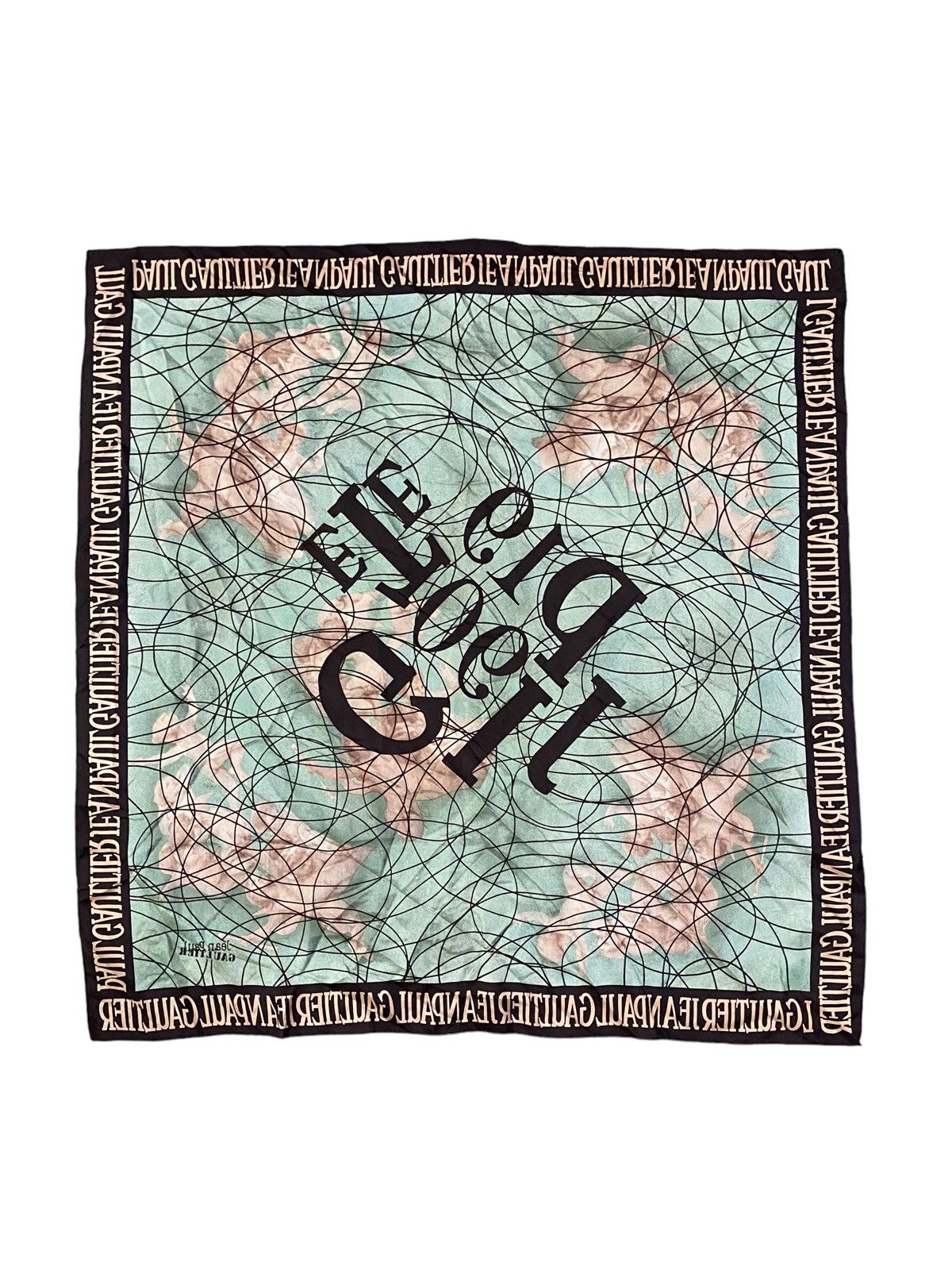 Vintage Vintage 90s Jean Paul Gaultier Overprint Scarf (35x34) Size ONE SIZE - 4 Thumbnail