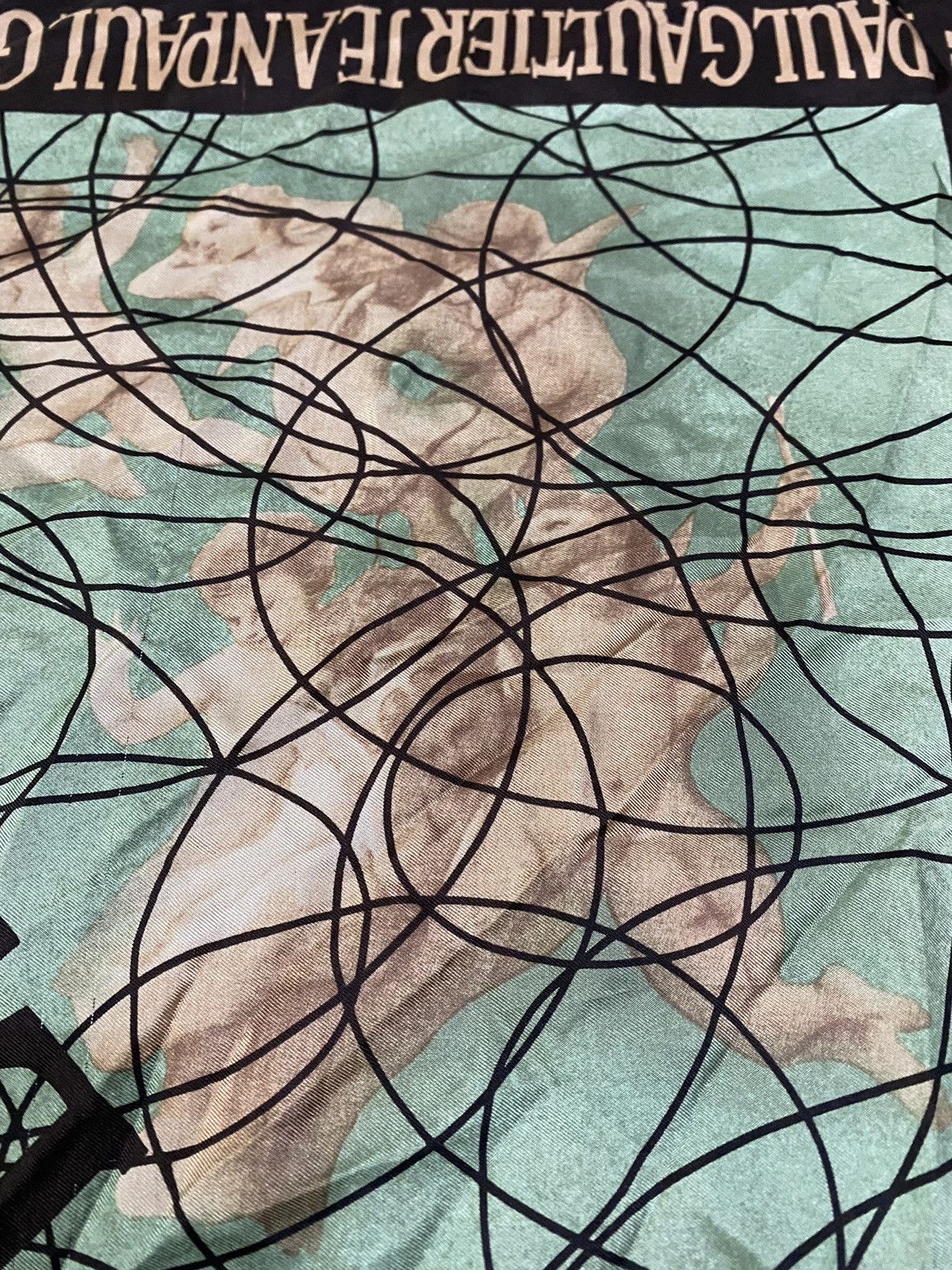 Vintage Vintage 90s Jean Paul Gaultier Overprint Scarf (35x34) Size ONE SIZE - 11 Thumbnail
