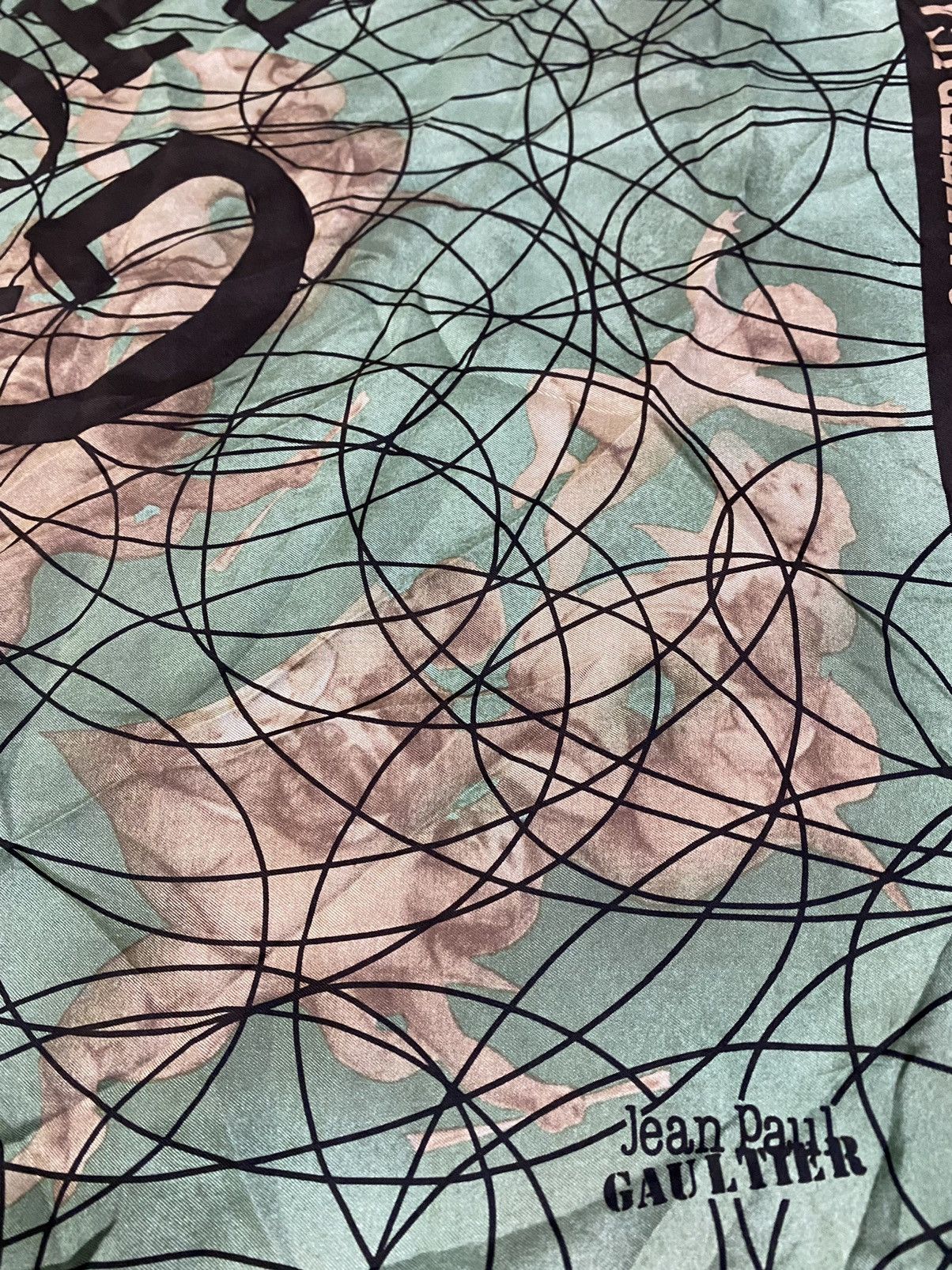 Vintage Vintage 90s Jean Paul Gaultier Overprint Scarf (35x34) Size ONE SIZE - 10 Thumbnail