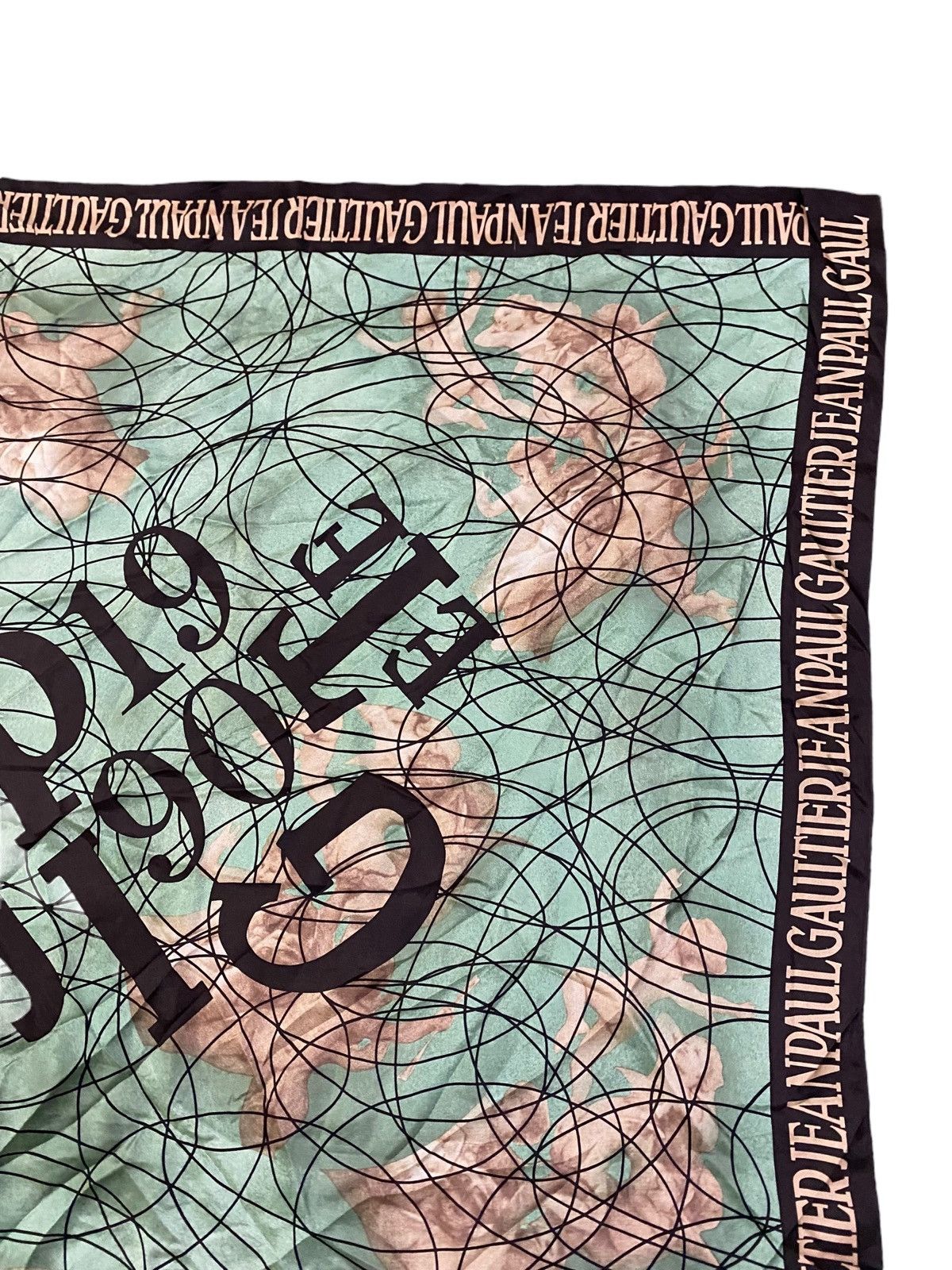 Vintage Vintage 90s Jean Paul Gaultier Overprint Scarf (35x34) Size ONE SIZE - 7 Thumbnail