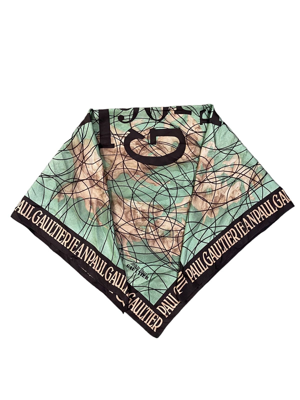 Vintage Vintage 90s Jean Paul Gaultier Overprint Scarf (35x34) Size ONE SIZE - 3 Thumbnail