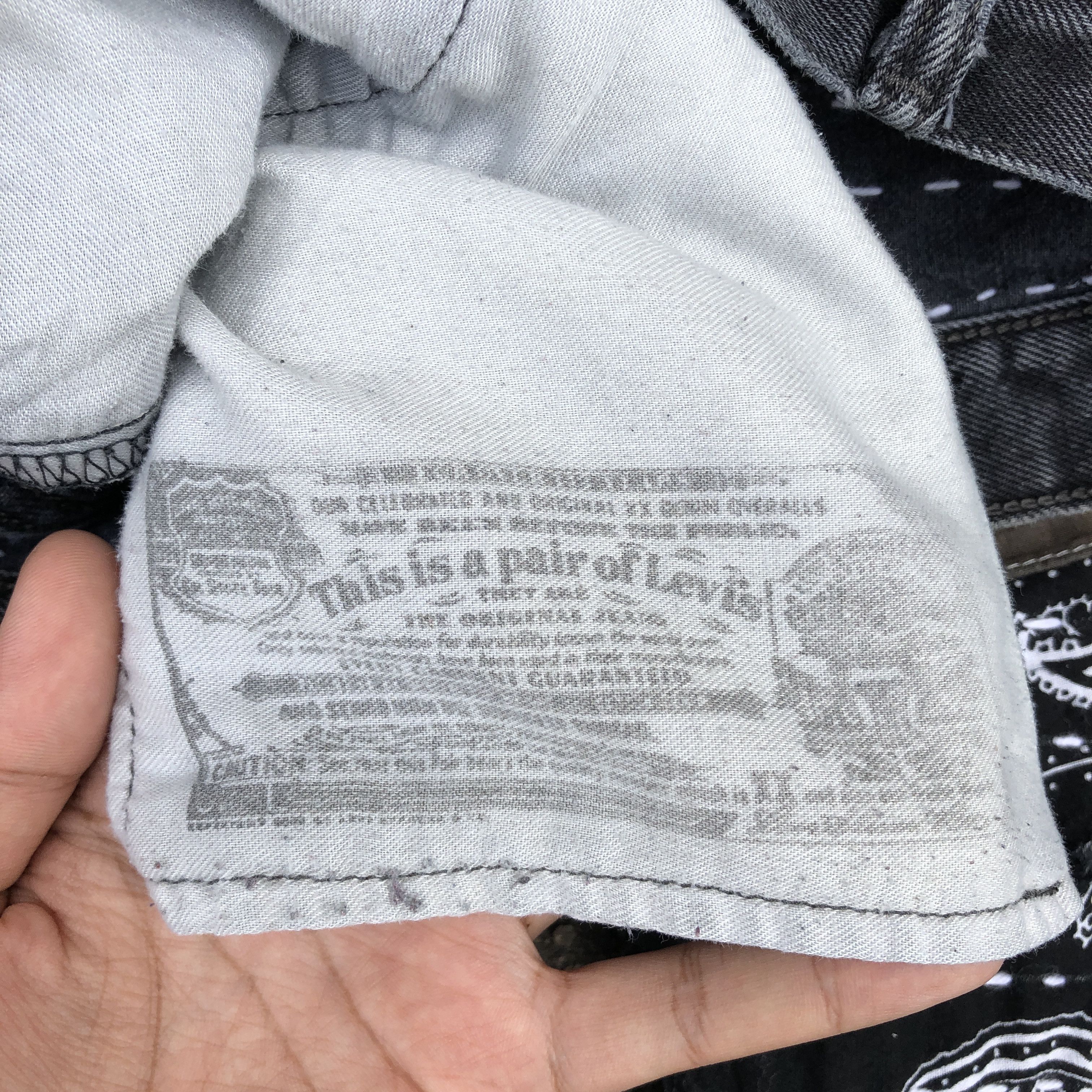 Levi's Levis 501 Jeans Proletareart Paisley Sashiko Boro Patch Work Size US 32 / EU 48 - 13 Thumbnail