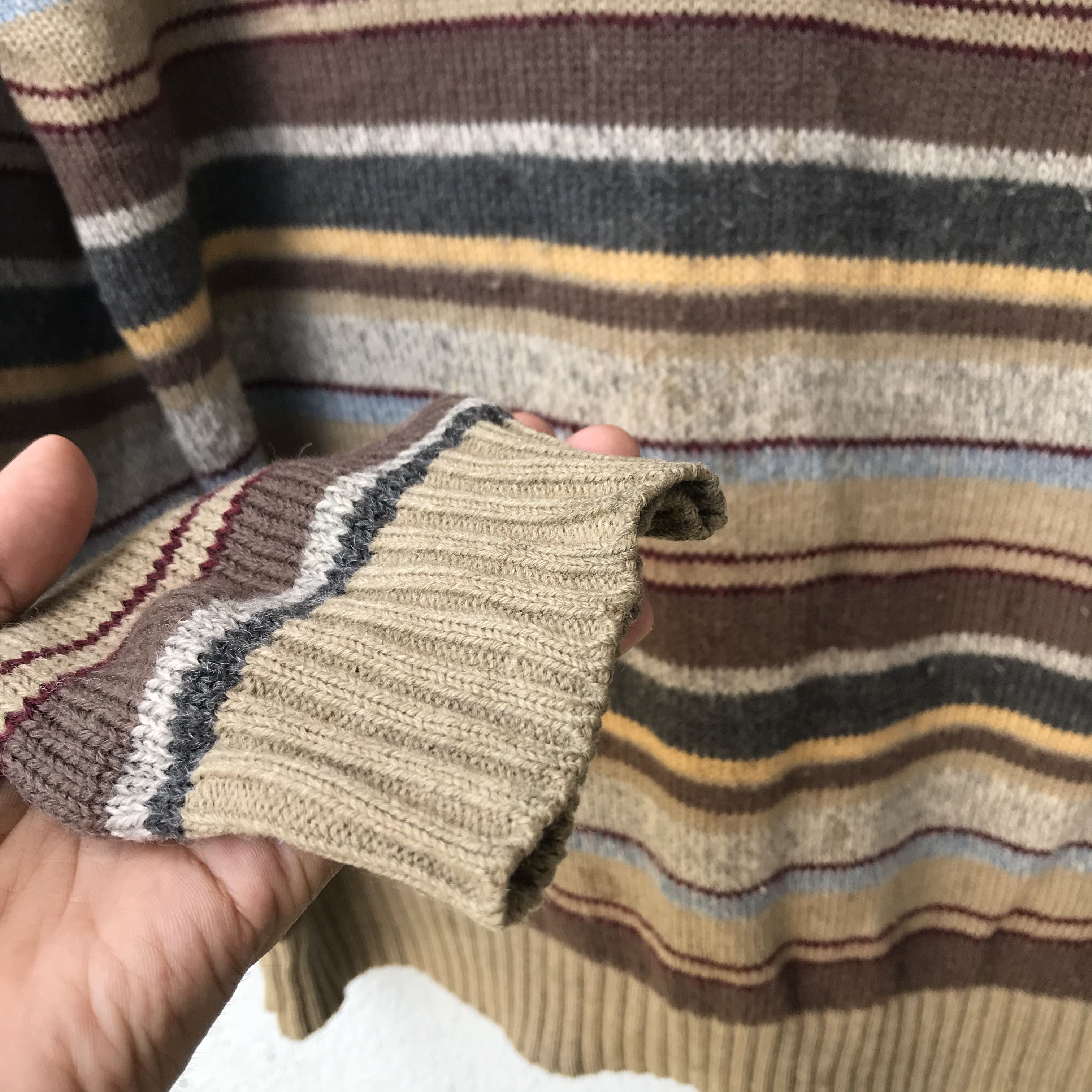 Element × Peanuts Element Simple Life X Snoopy Pullover Striped Knit Sweater Size US L / EU 52-54 / 3 - 6 Thumbnail