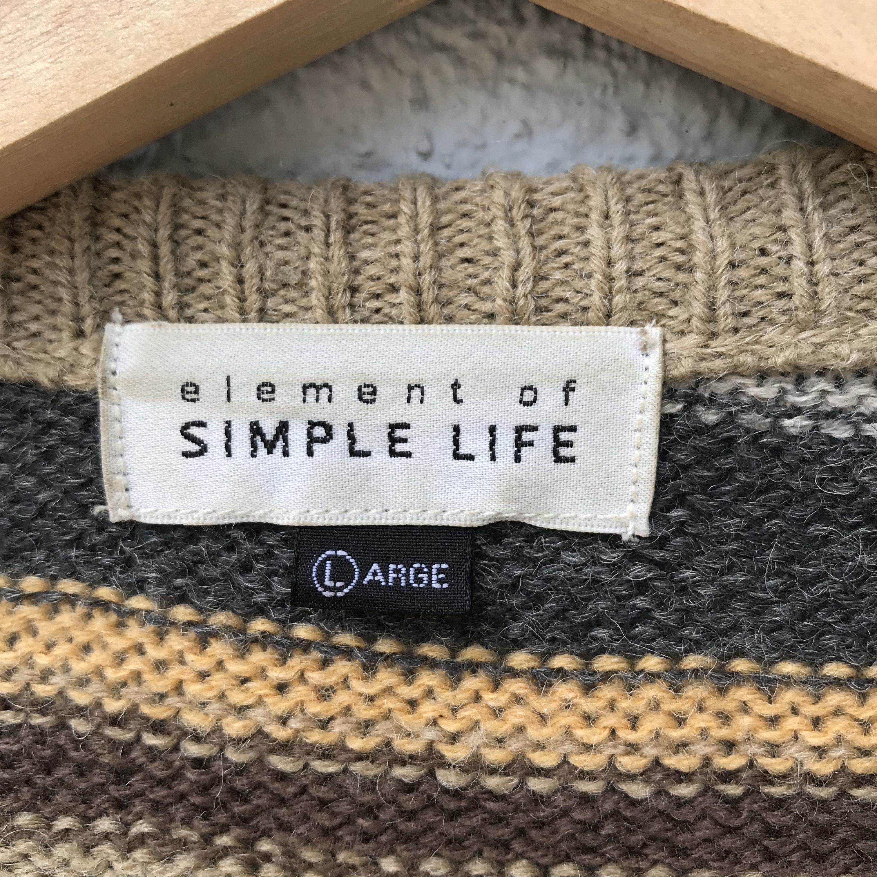 Element × Peanuts Element Simple Life X Snoopy Pullover Striped Knit Sweater Size US L / EU 52-54 / 3 - 8 Thumbnail