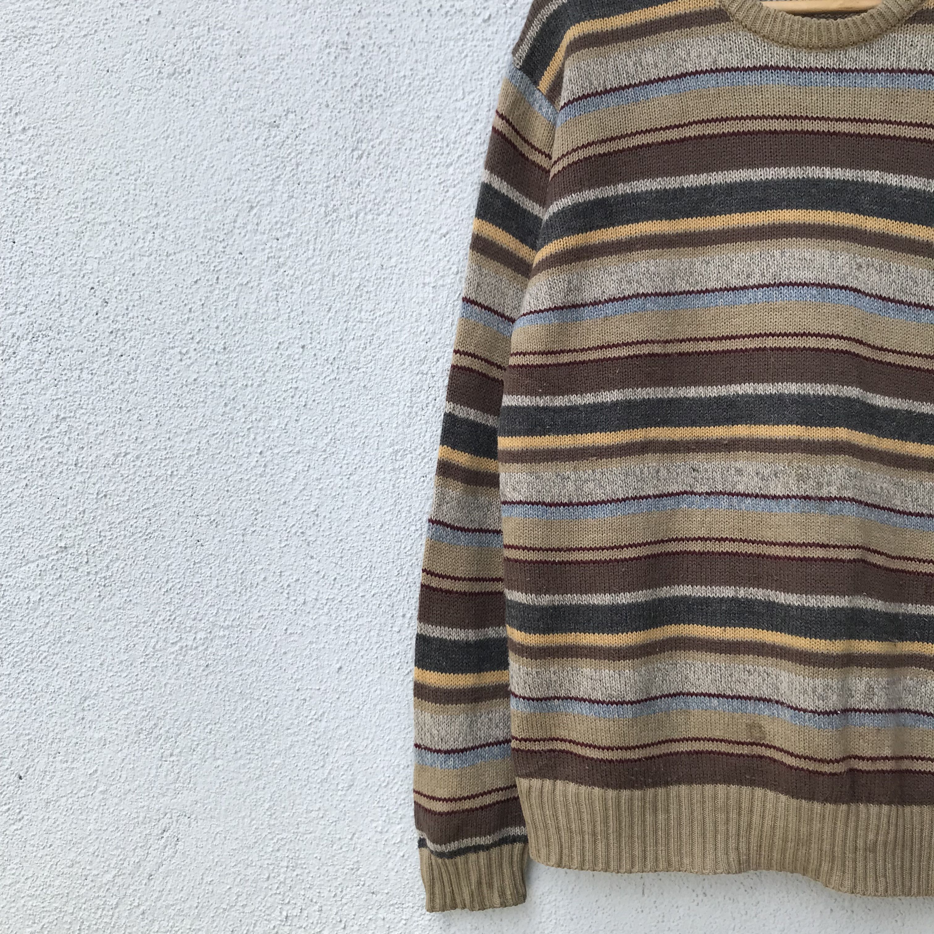 Element × Peanuts Element Simple Life X Snoopy Pullover Striped Knit Sweater Size US L / EU 52-54 / 3 - 4 Thumbnail