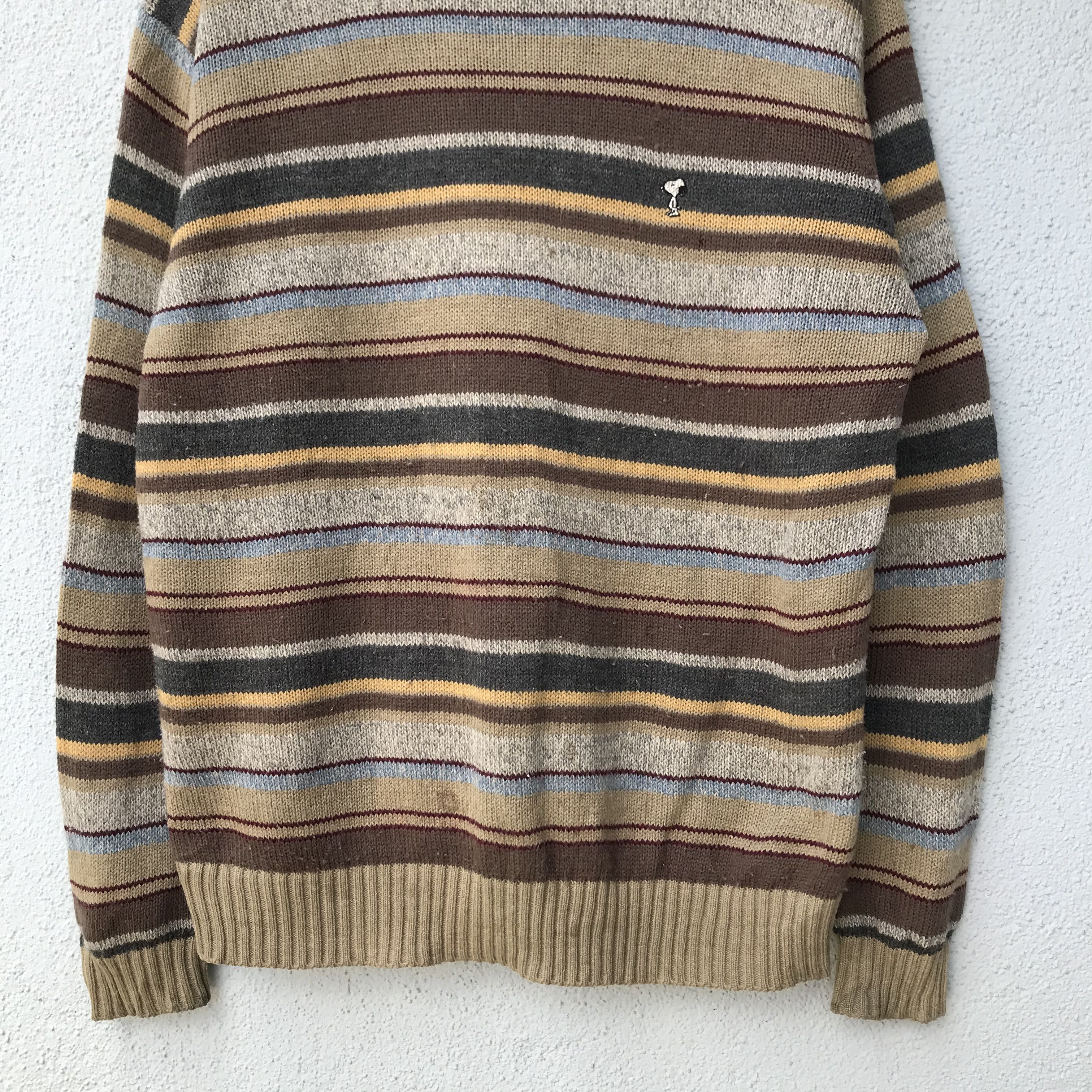 Element × Peanuts Element Simple Life X Snoopy Pullover Striped Knit Sweater Size US L / EU 52-54 / 3 - 3 Thumbnail