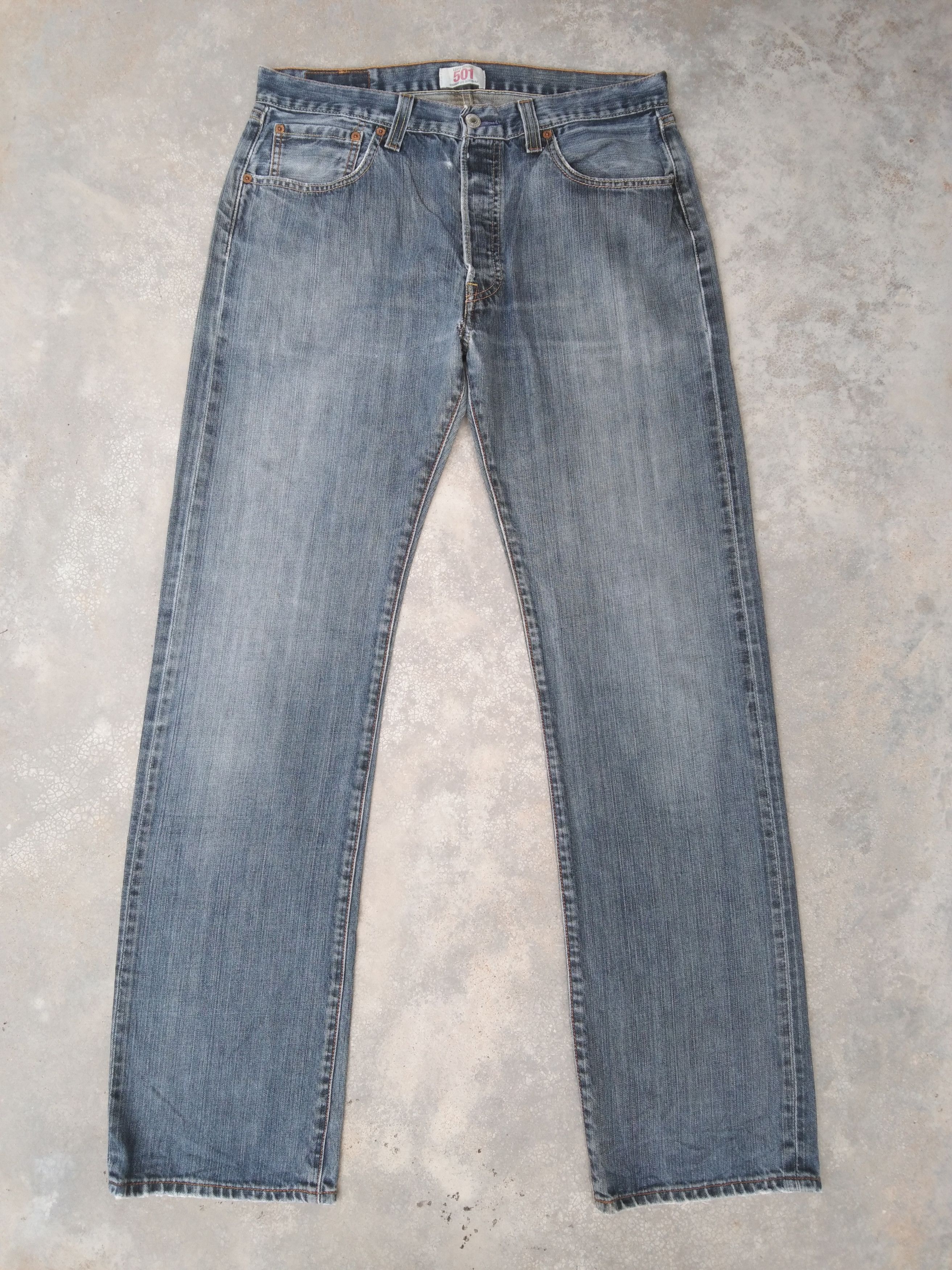 Levi's Vintage Levi's 501 Straight Leg Distressed Jeans 34x34 Size US 34 / EU 50 - 1 Thumbnail