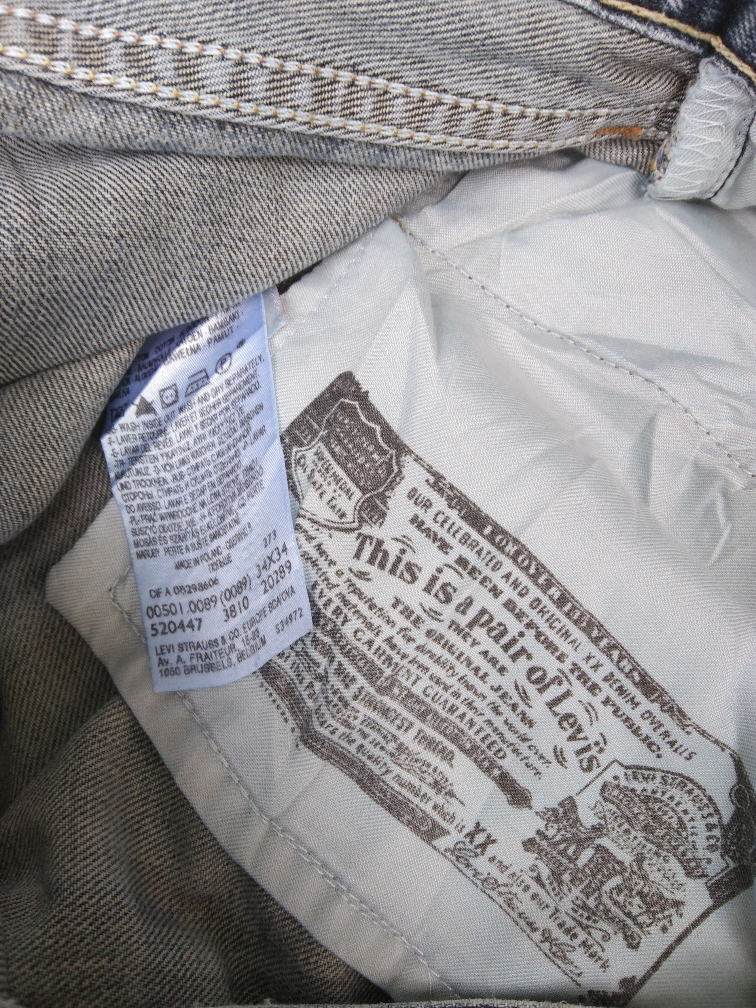 Levi's Vintage Levi's 501 Straight Leg Distressed Jeans 34x34 Size US 34 / EU 50 - 6 Thumbnail