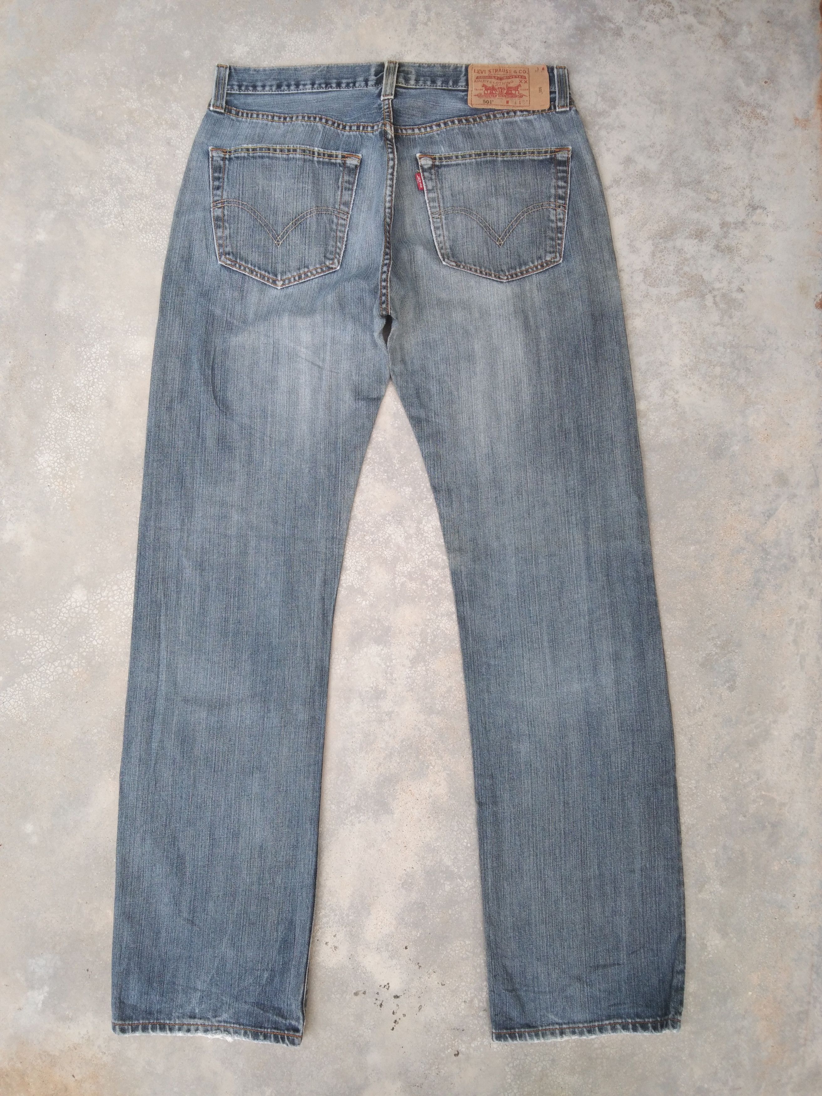 Levi's Vintage Levi's 501 Straight Leg Distressed Jeans 34x34 Size US 34 / EU 50 - 2 Thumbnail