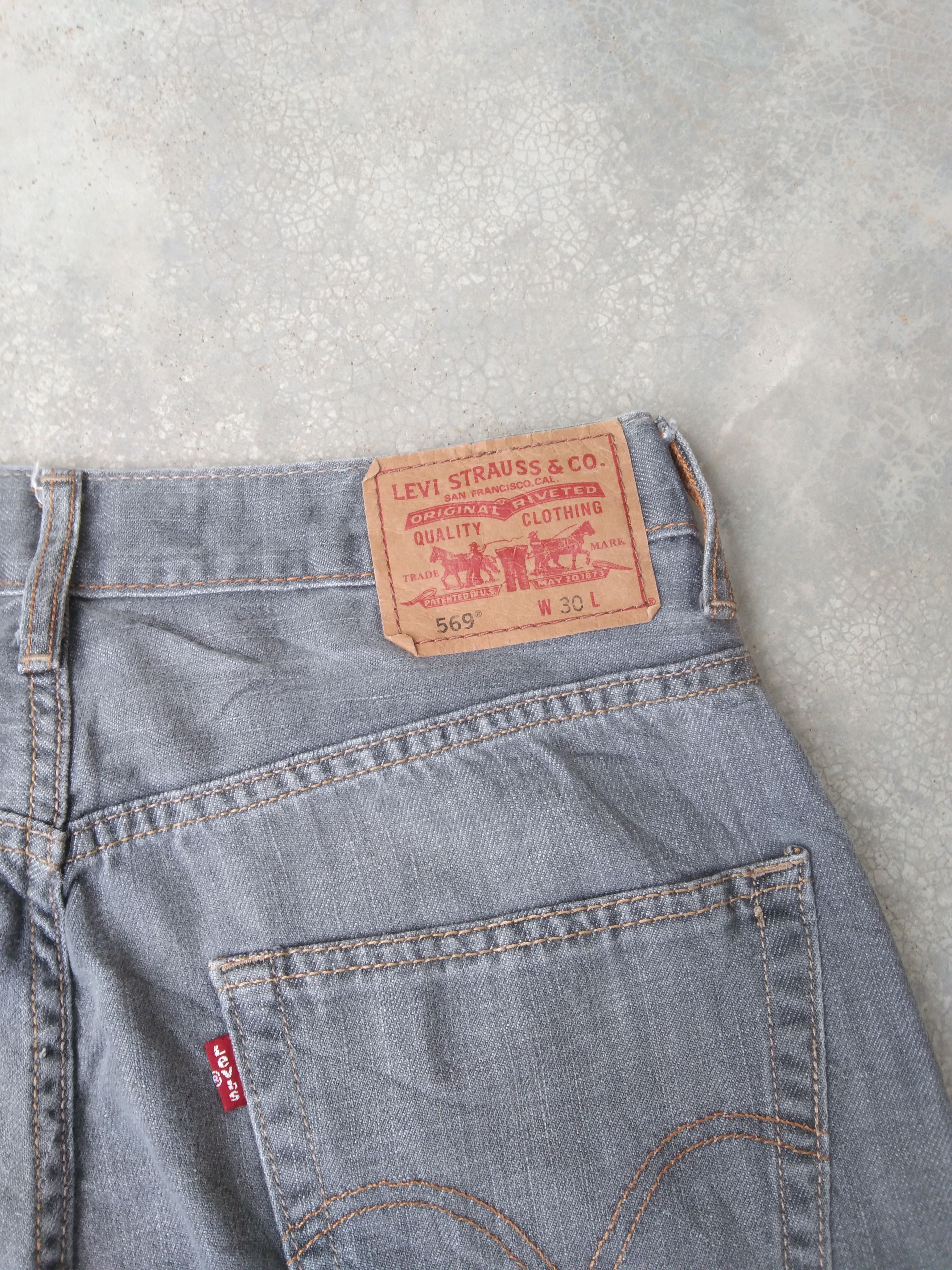 Jean × Levi's × Vintage Vintage Levis 569 Loose Straight Jeans Size US 30 / EU 46 - 3 Thumbnail