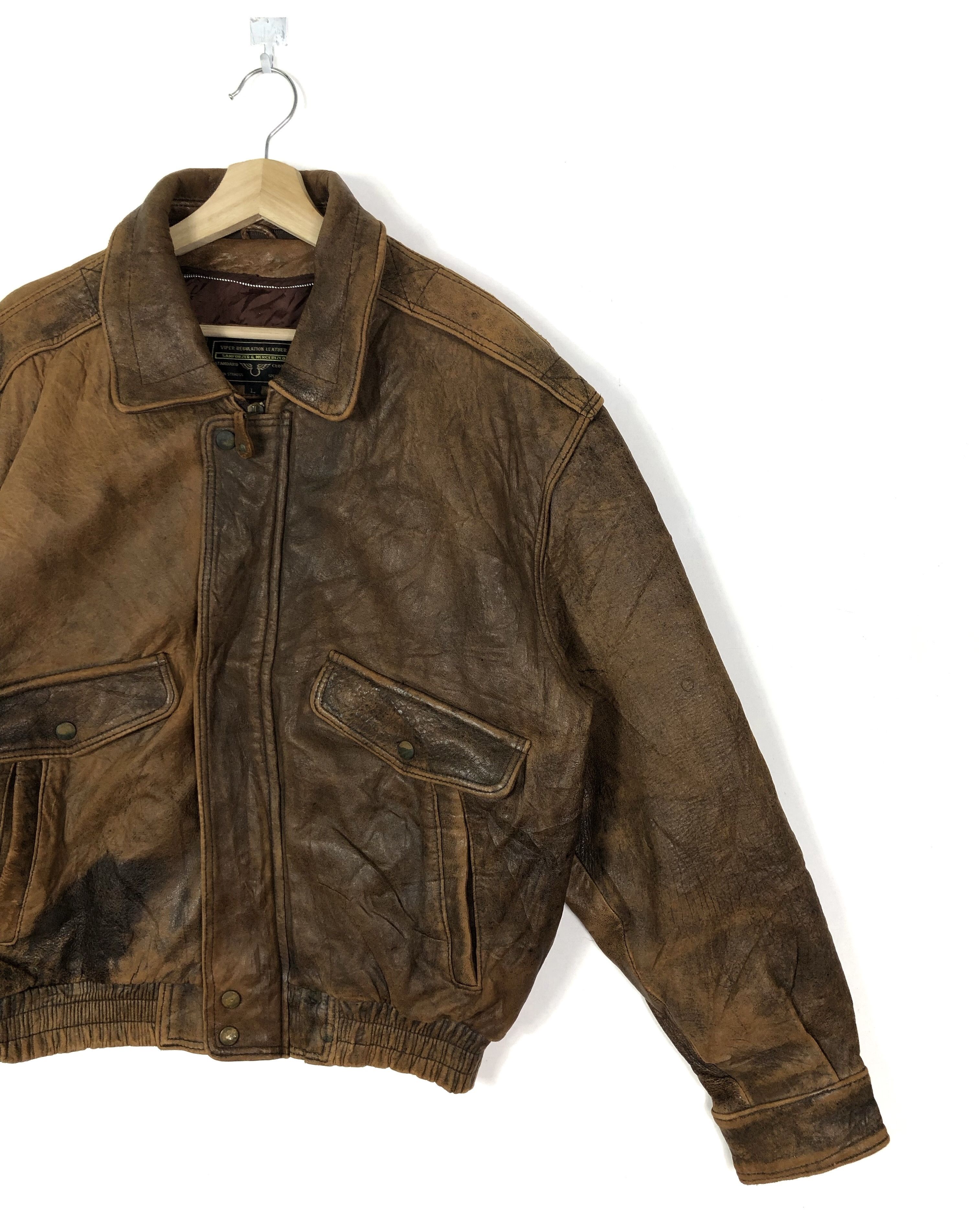 Japanese Brand × Vintage 80s A2 STYLE SHEEPSKIN AVIATOR JACKET Size US S / EU 44-46 / 1 - 5 Thumbnail