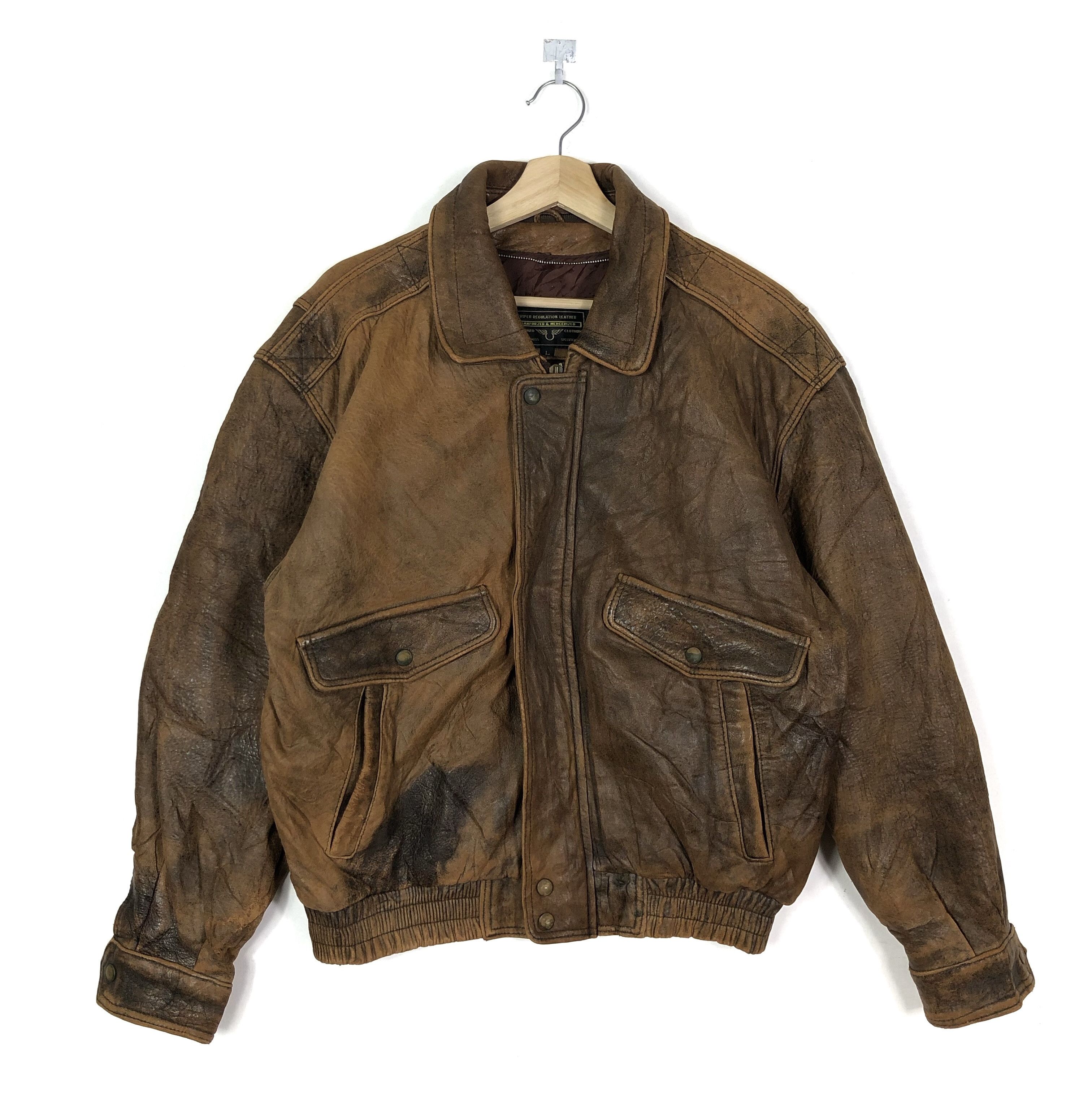 Japanese Brand × Vintage 80s A2 STYLE SHEEPSKIN AVIATOR JACKET Size US S / EU 44-46 / 1 - 2 Thumbnail