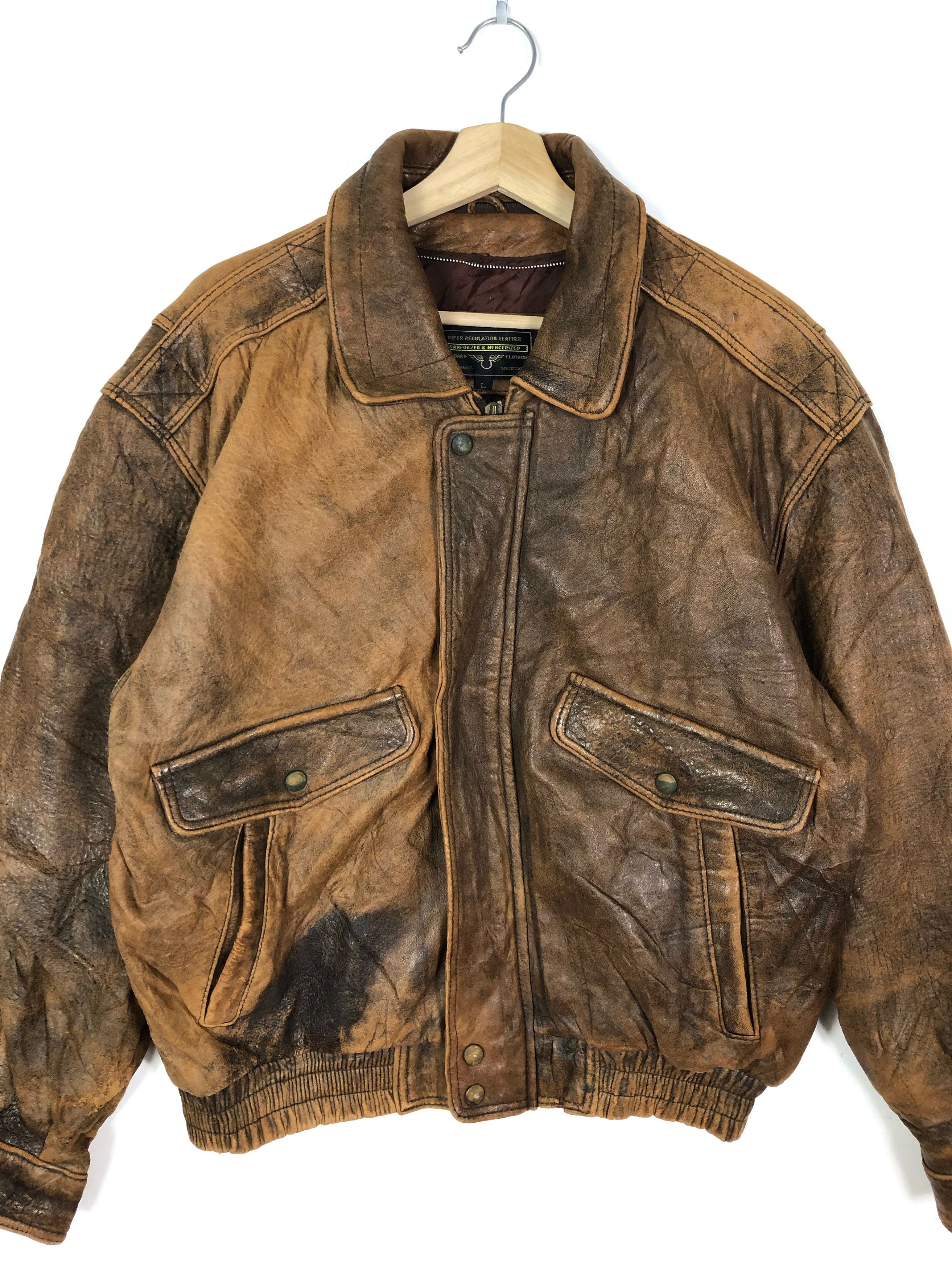 Japanese Brand × Vintage 80s A2 STYLE SHEEPSKIN AVIATOR JACKET Size US S / EU 44-46 / 1 - 4 Thumbnail