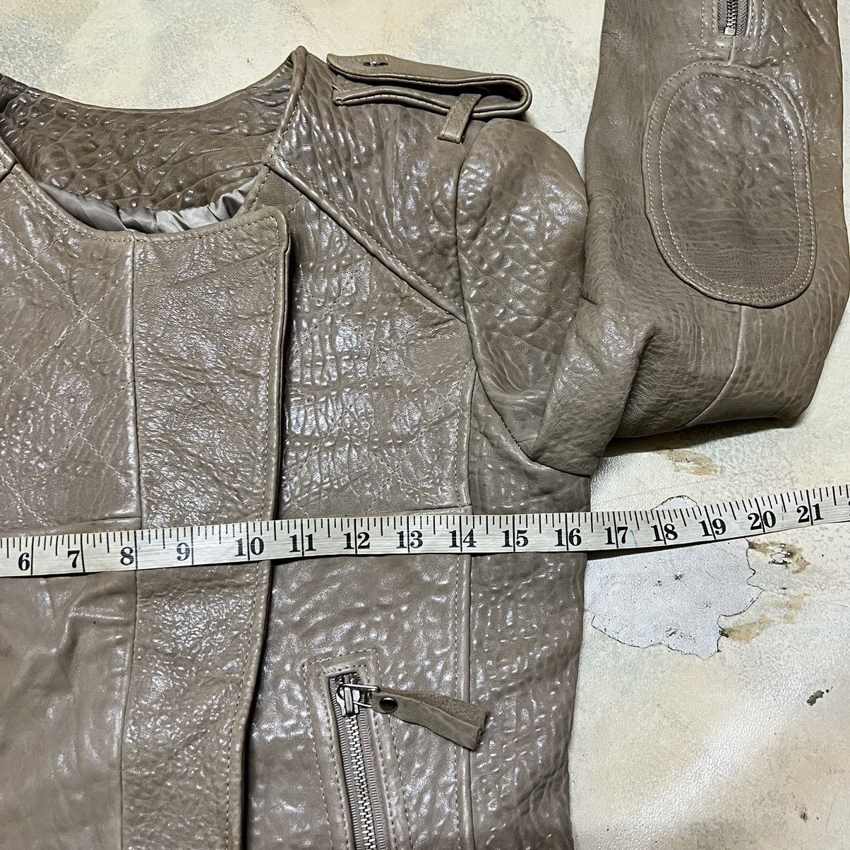 Japanese Brand Drawing Just Leather For Women Leather Jacket Size XS / US 0-2 / IT 36-38 - 11 Thumbnail