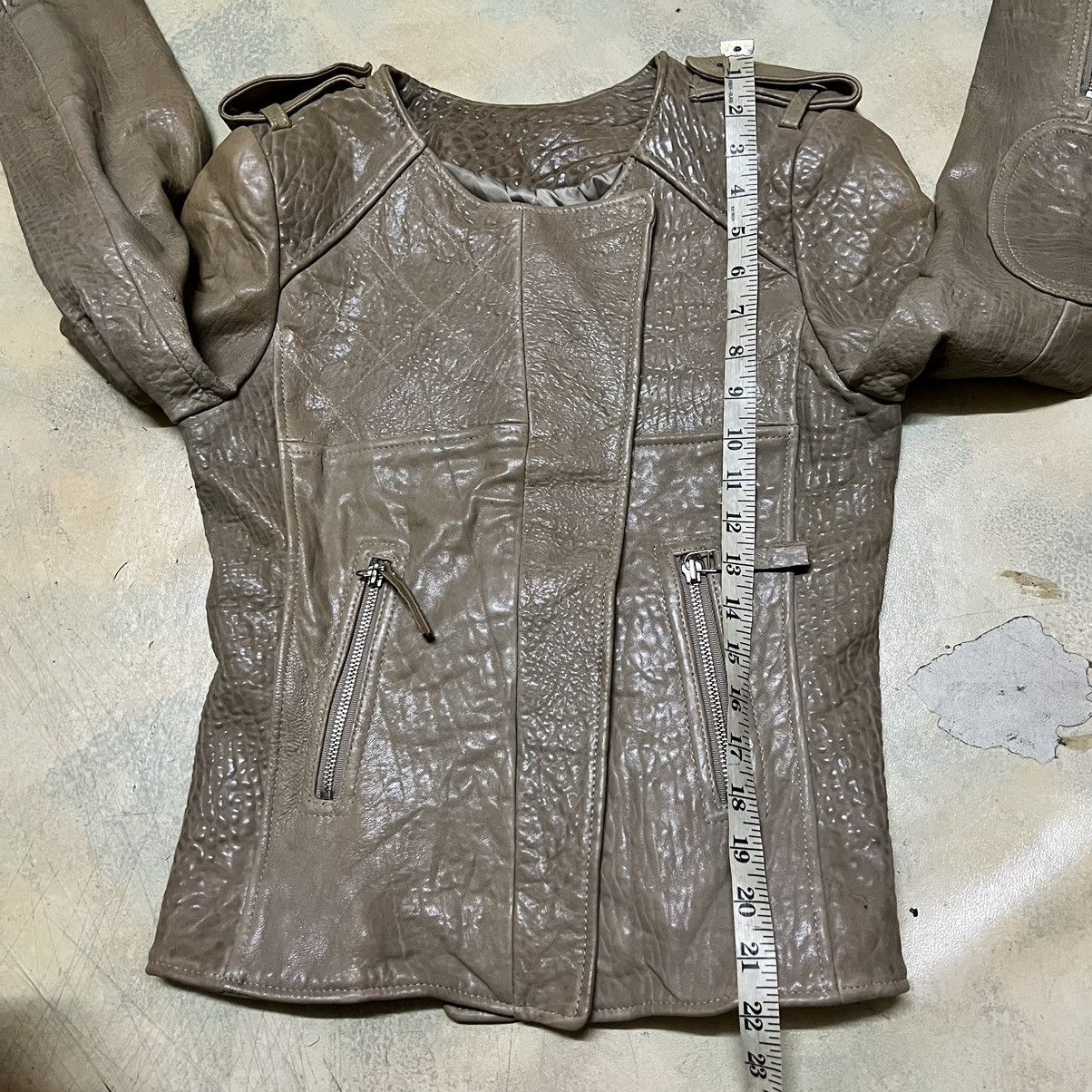 Japanese Brand Drawing Just Leather For Women Leather Jacket Size XS / US 0-2 / IT 36-38 - 14 Thumbnail