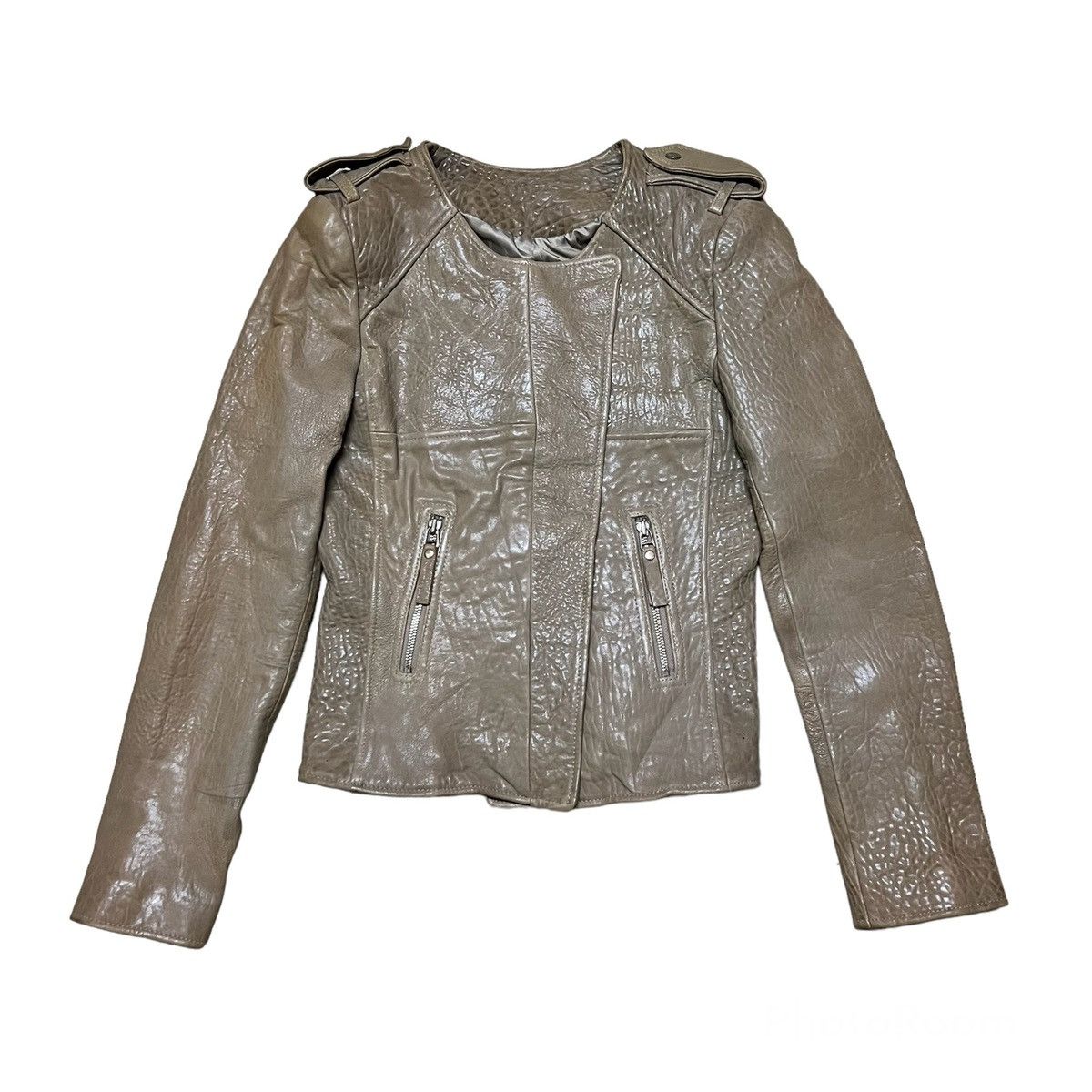 Japanese Brand Drawing Just Leather For Women Leather Jacket Size XS / US 0-2 / IT 36-38 - 1 Thumbnail