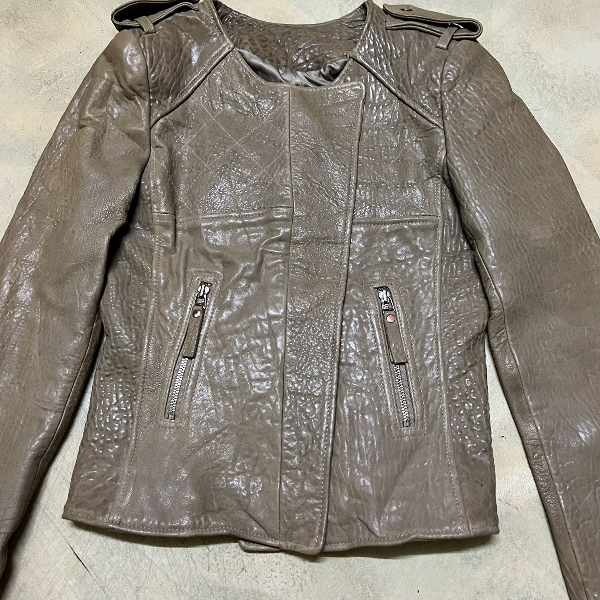 Japanese Brand Drawing Just Leather For Women Leather Jacket Size XS / US 0-2 / IT 36-38 - 4 Thumbnail