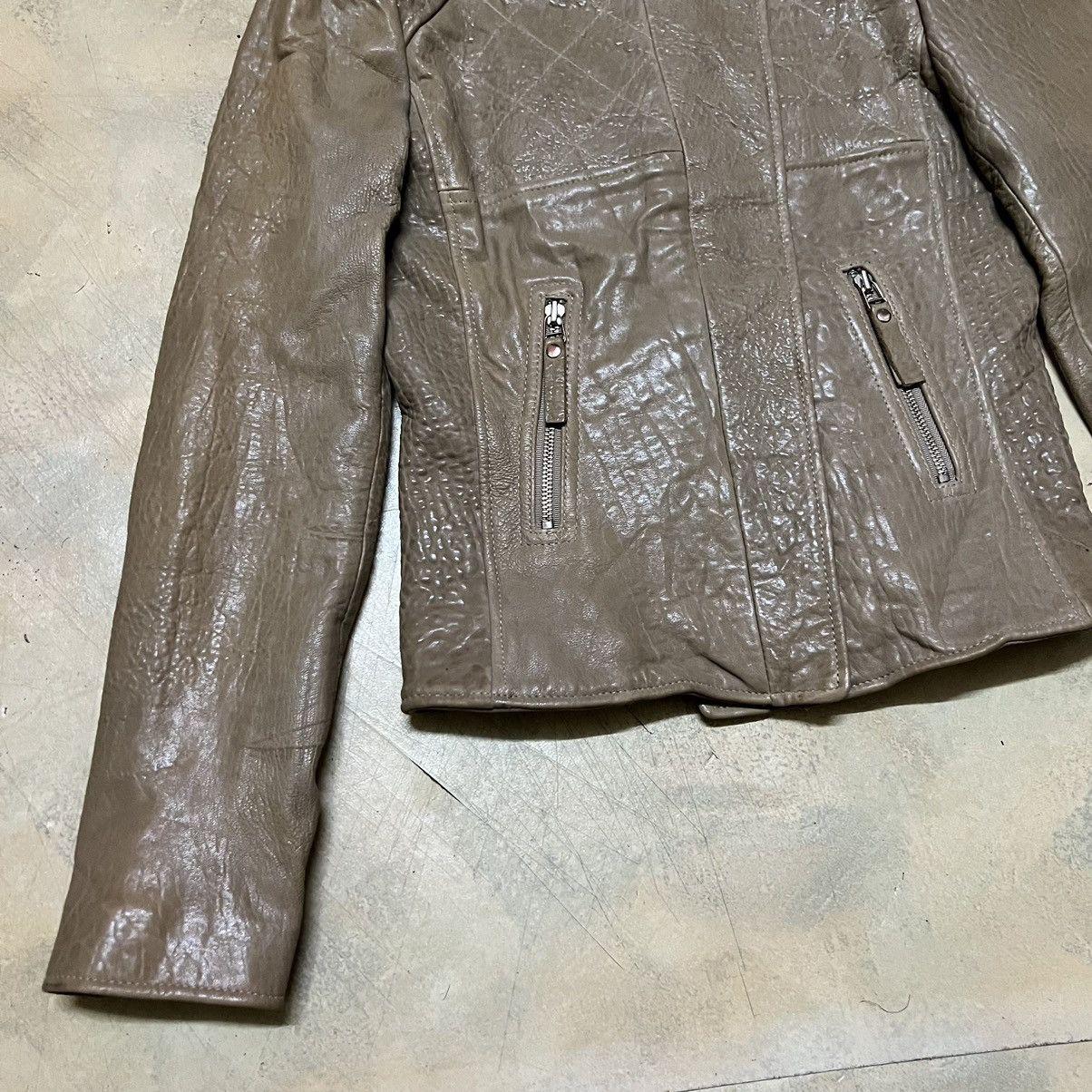 Japanese Brand Drawing Just Leather For Women Leather Jacket Size XS / US 0-2 / IT 36-38 - 5 Thumbnail